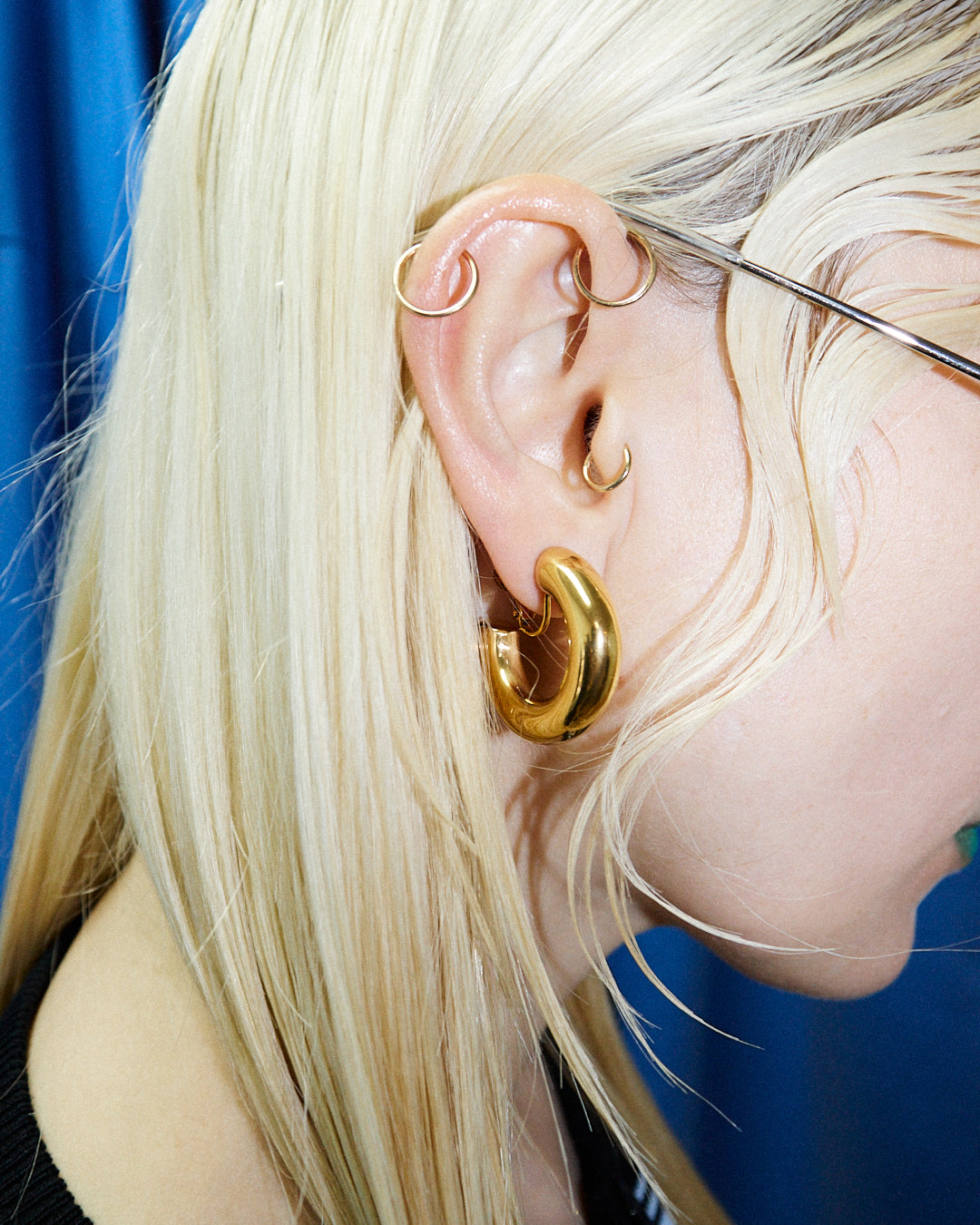 Glossy Round Hoop Earrings