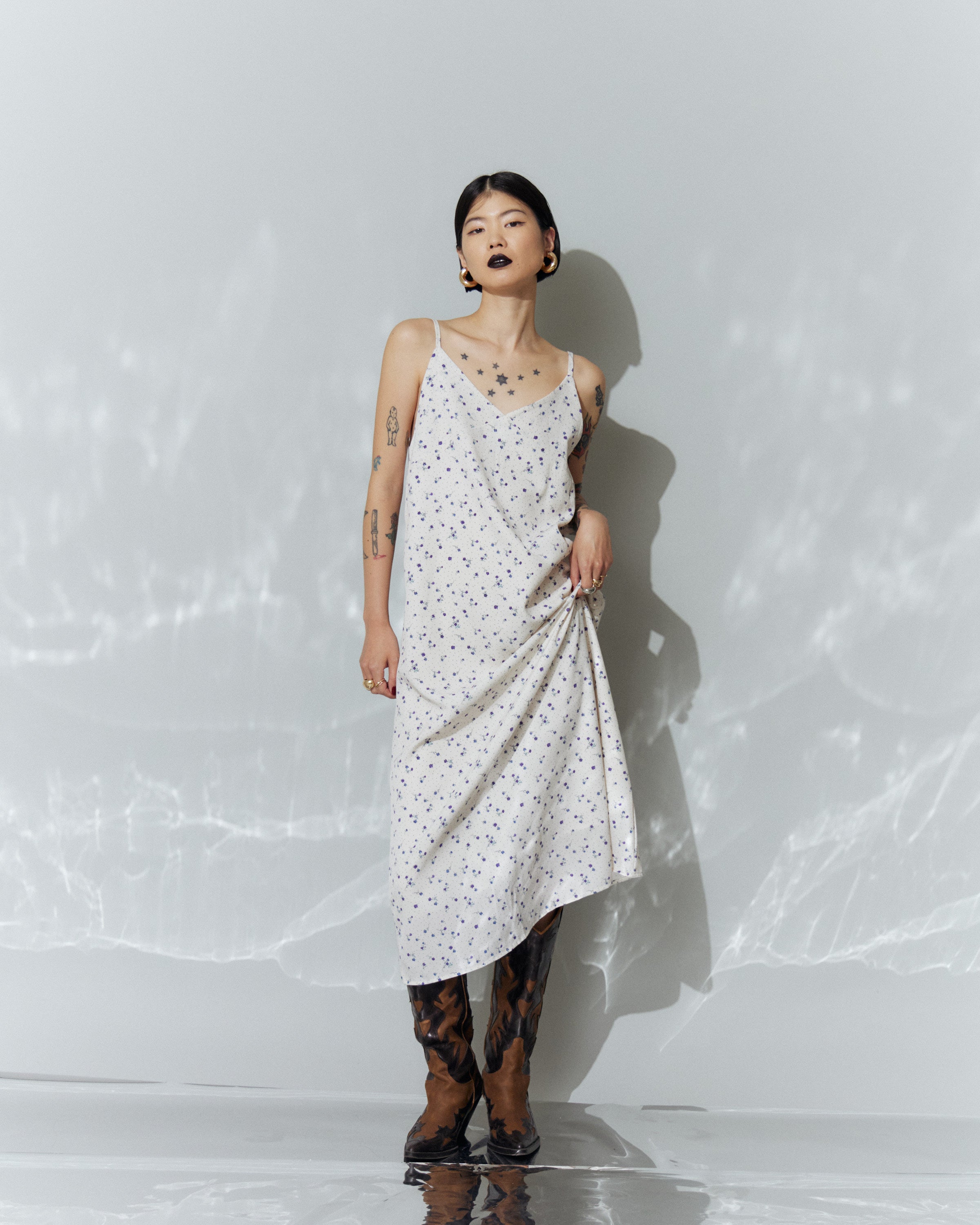 Flower Cami Long Dress