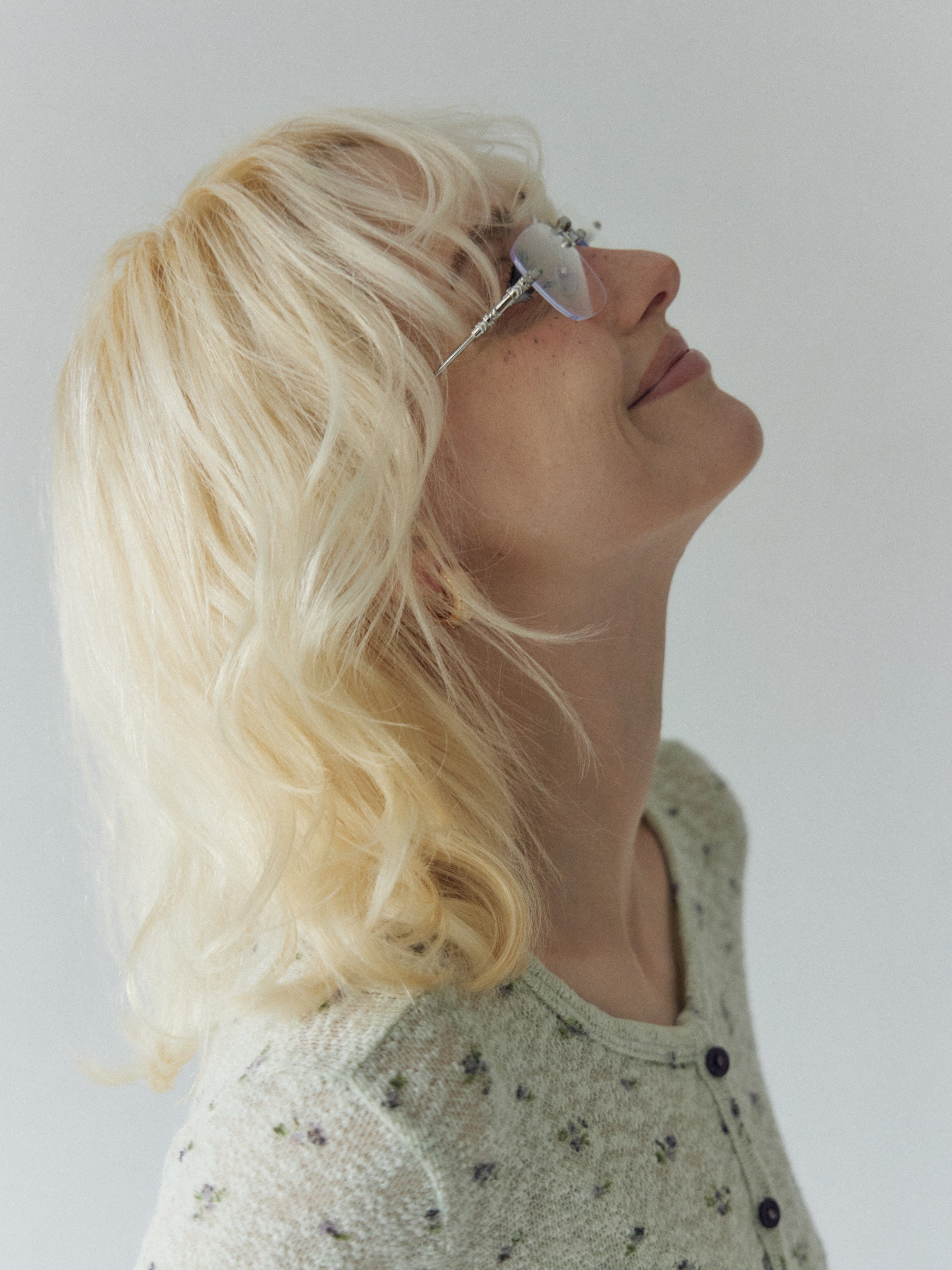 【W.E.Y】Edge Vein Rimless Glasse