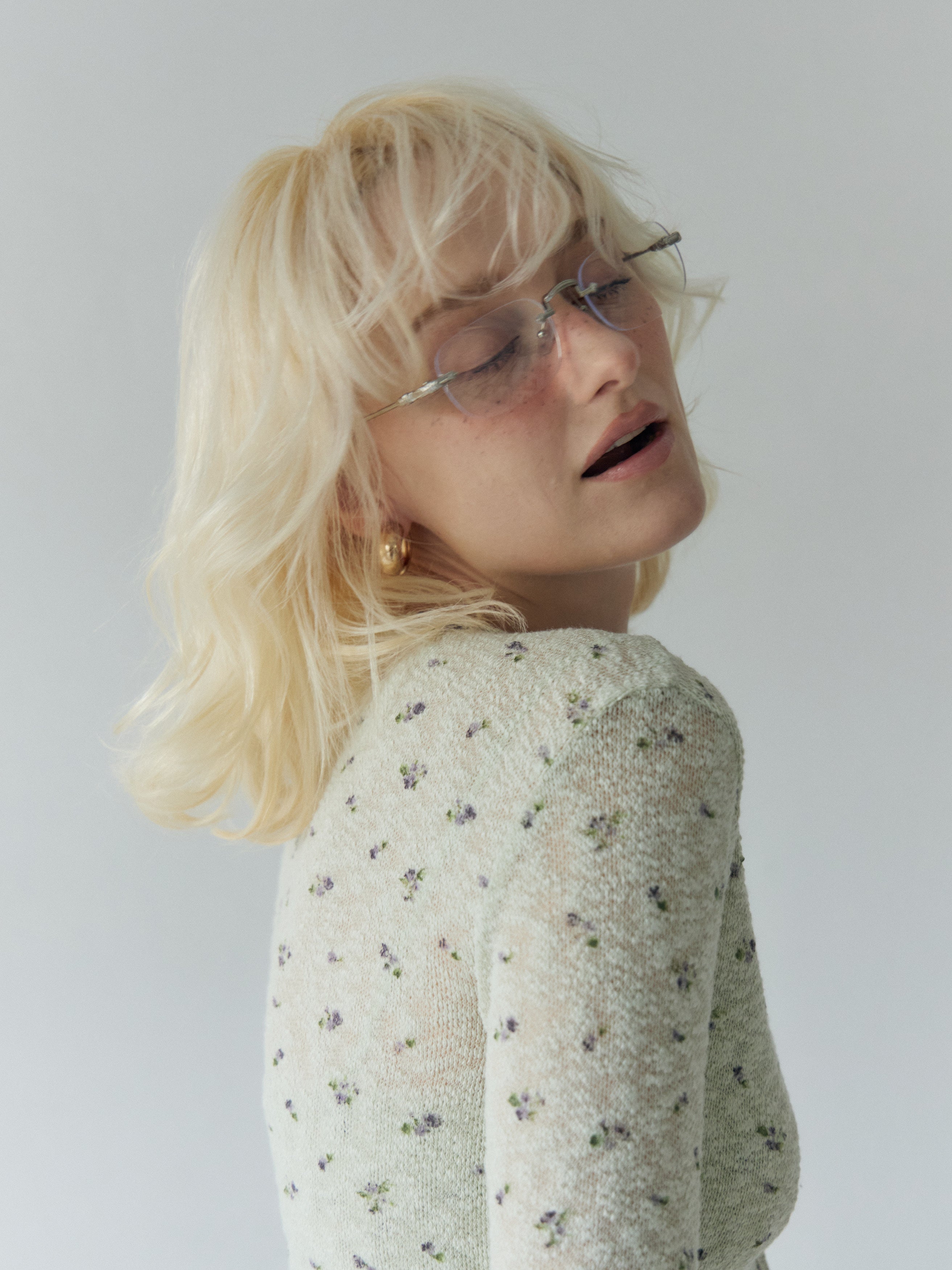 【W.E.Y】Edge Vein Rimless Glasse