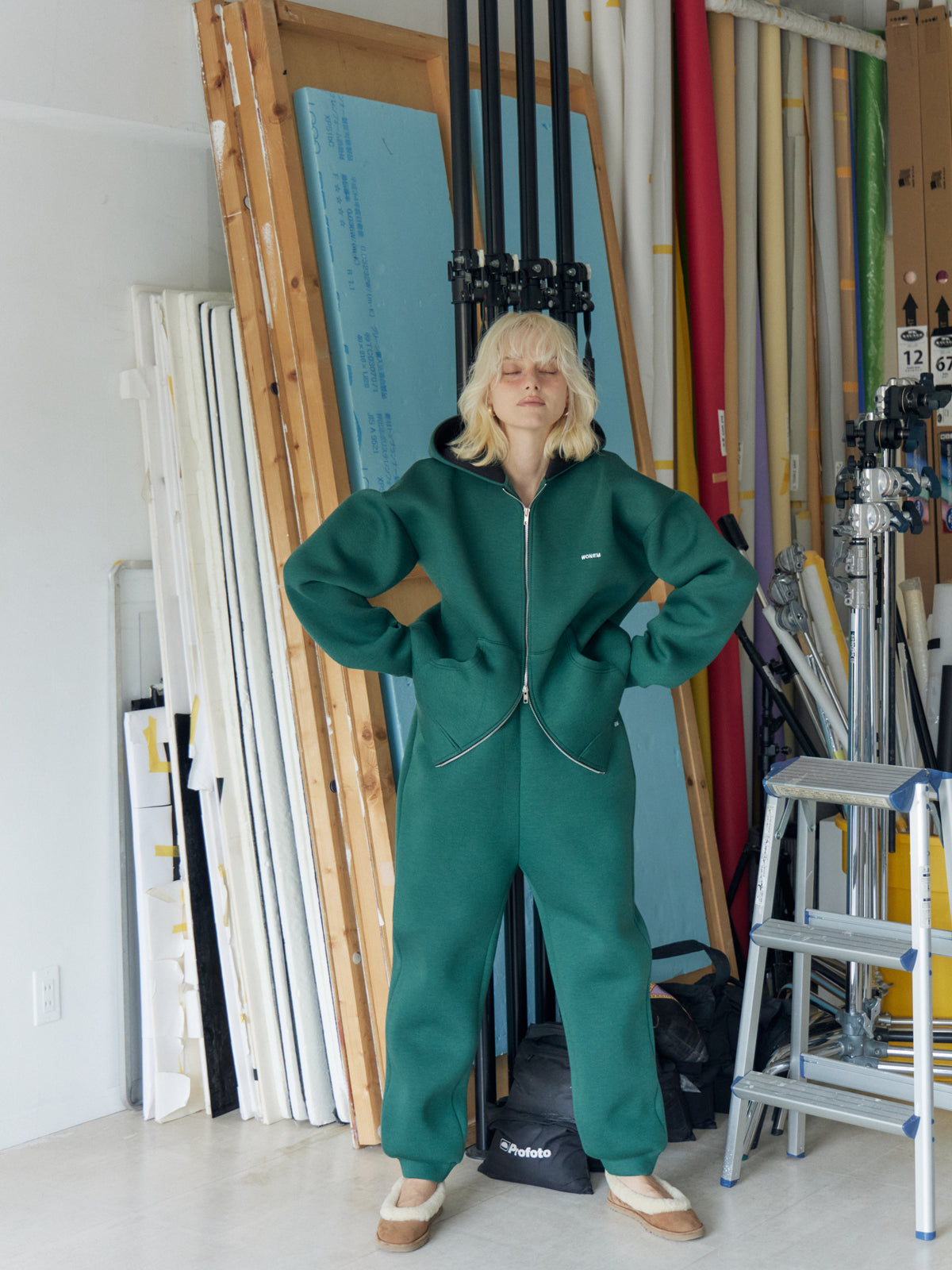 Double Face Logo Pants