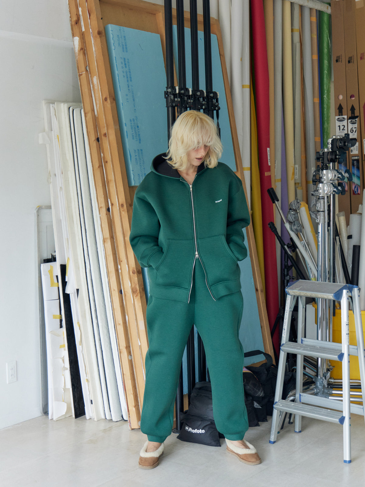 Double Face Logo Pants