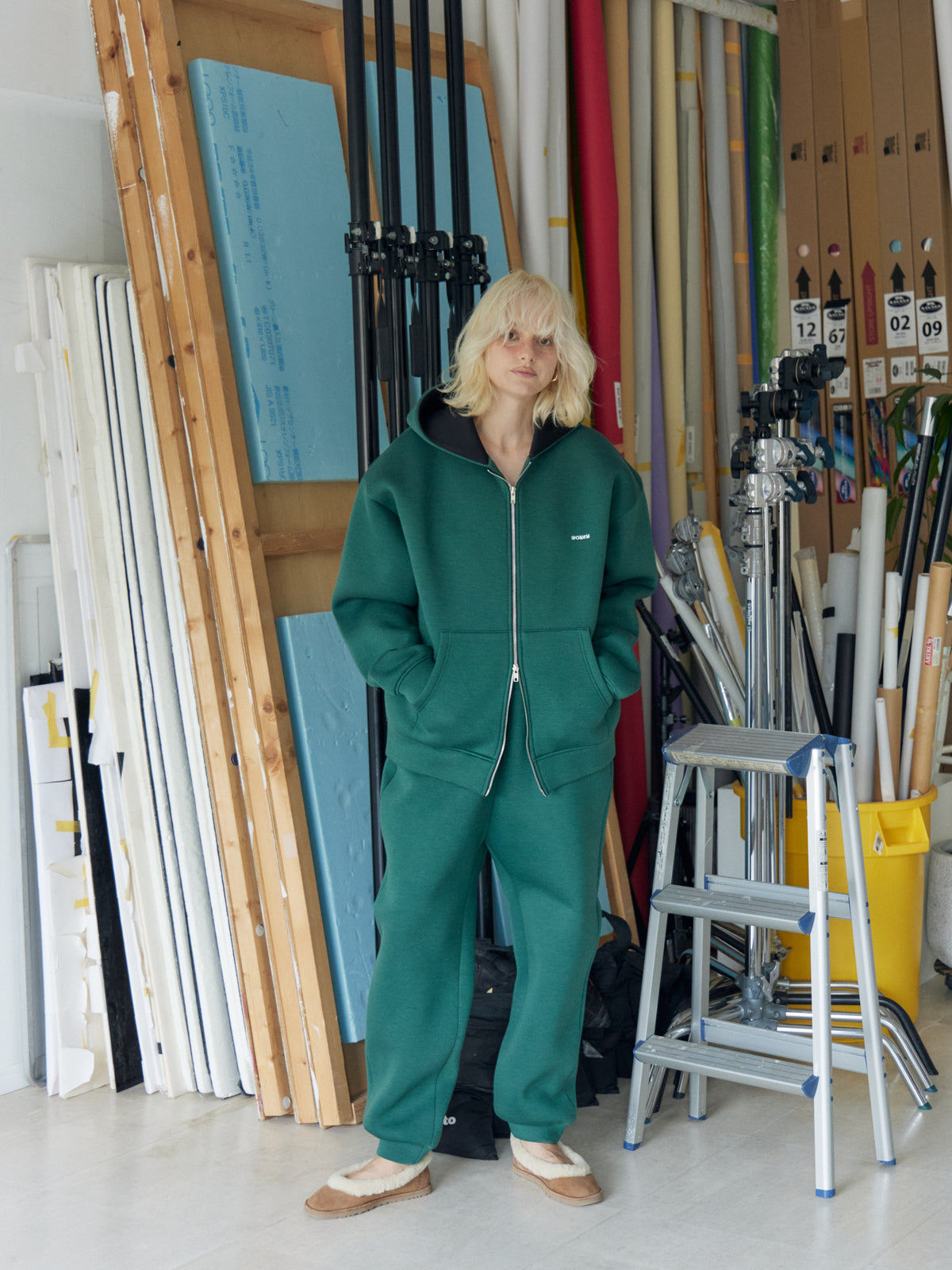 Double Face Logo Pants