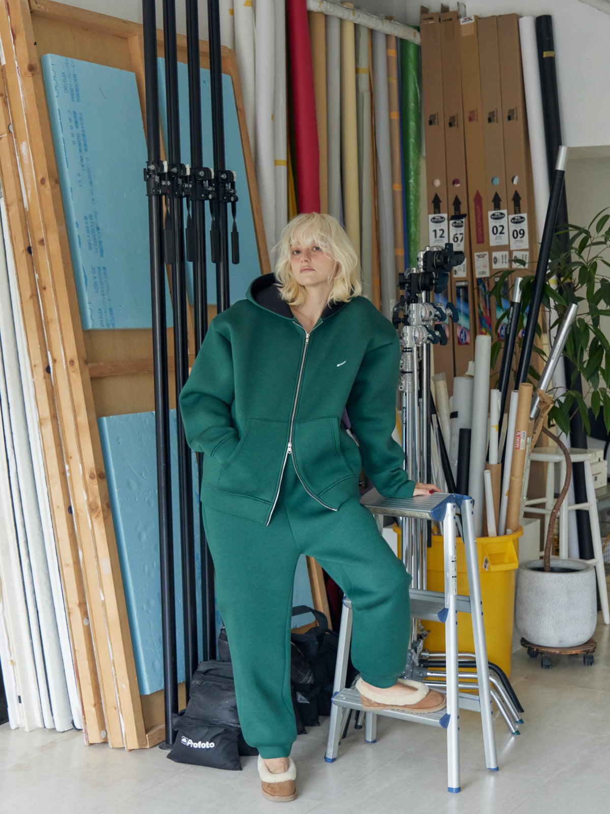 Double Face Logo Pants