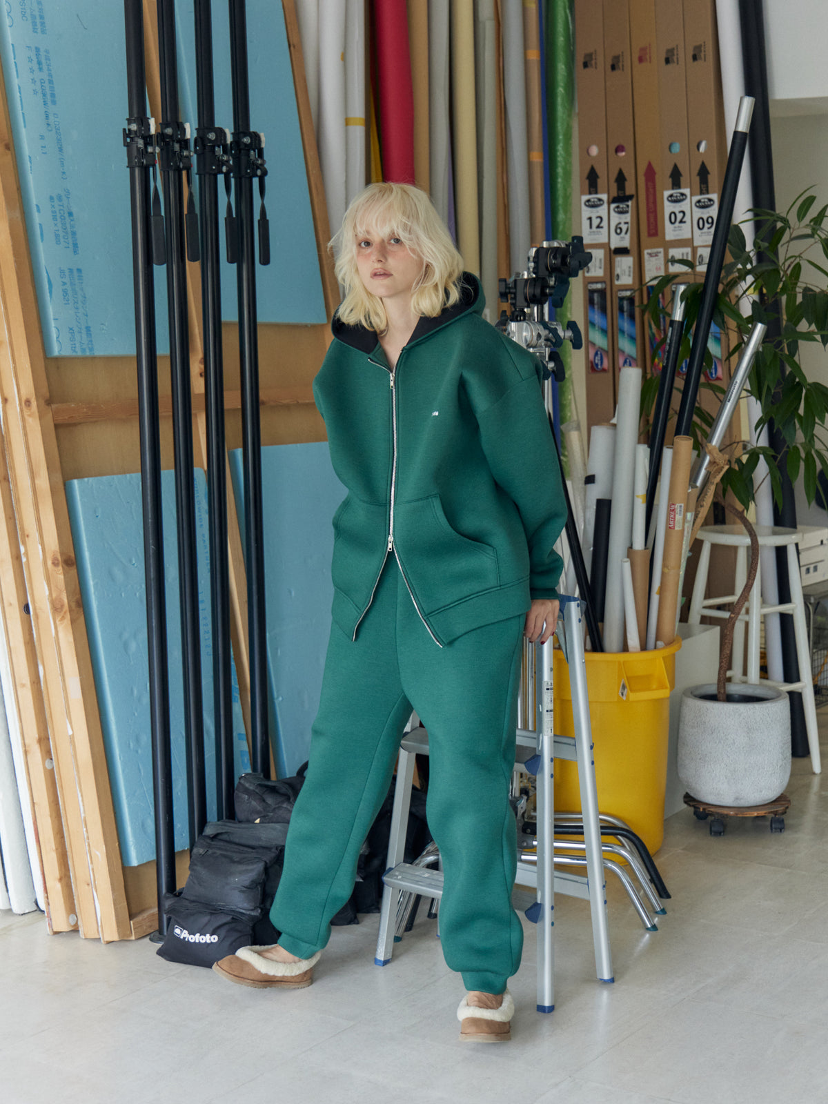 Double Face Logo Pants