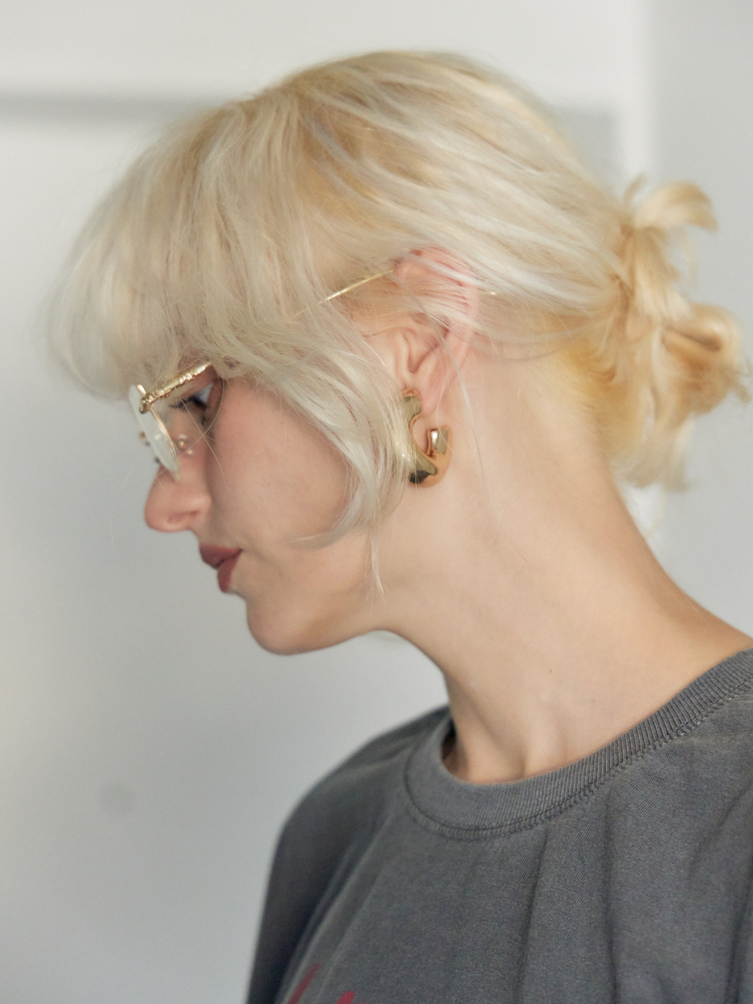 【W.E.Y】Edge Vein Rimless Glasse