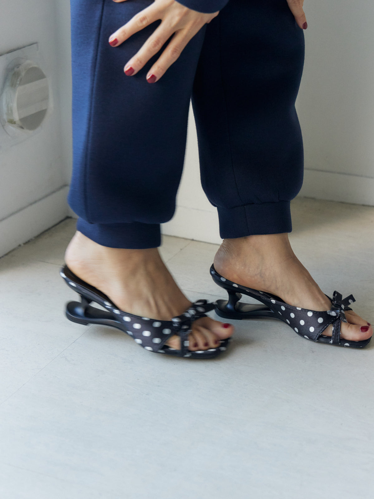 Monochrome Dot Sandal