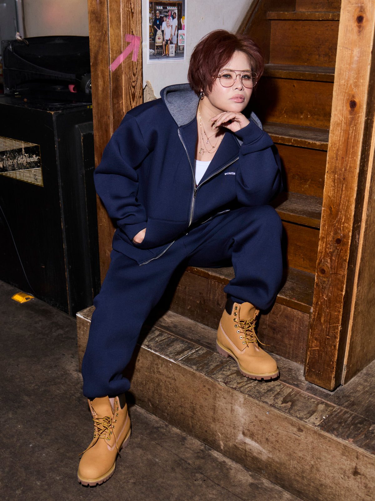 Double Face Logo Pants