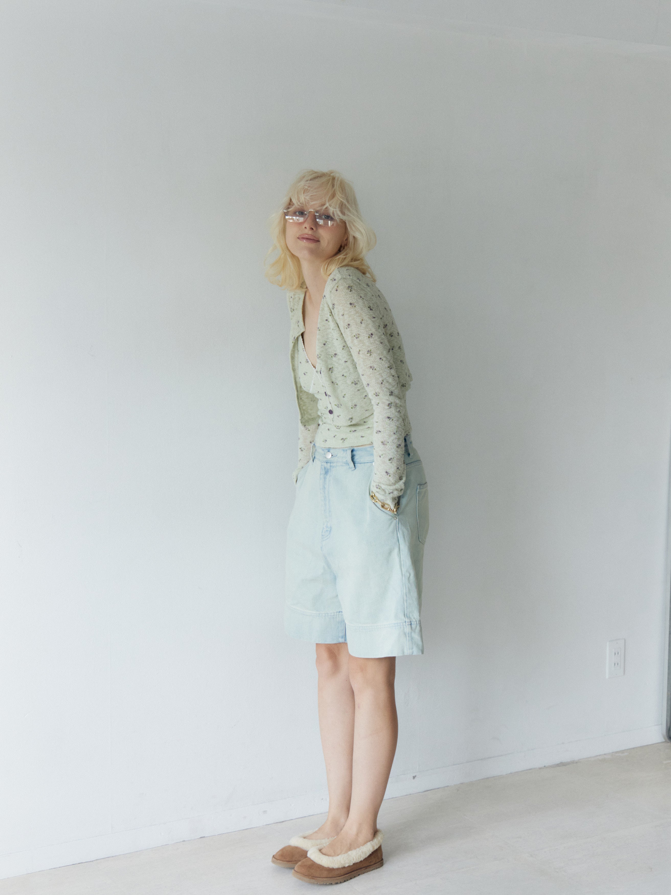 ★Relaxed Denim Half Pants