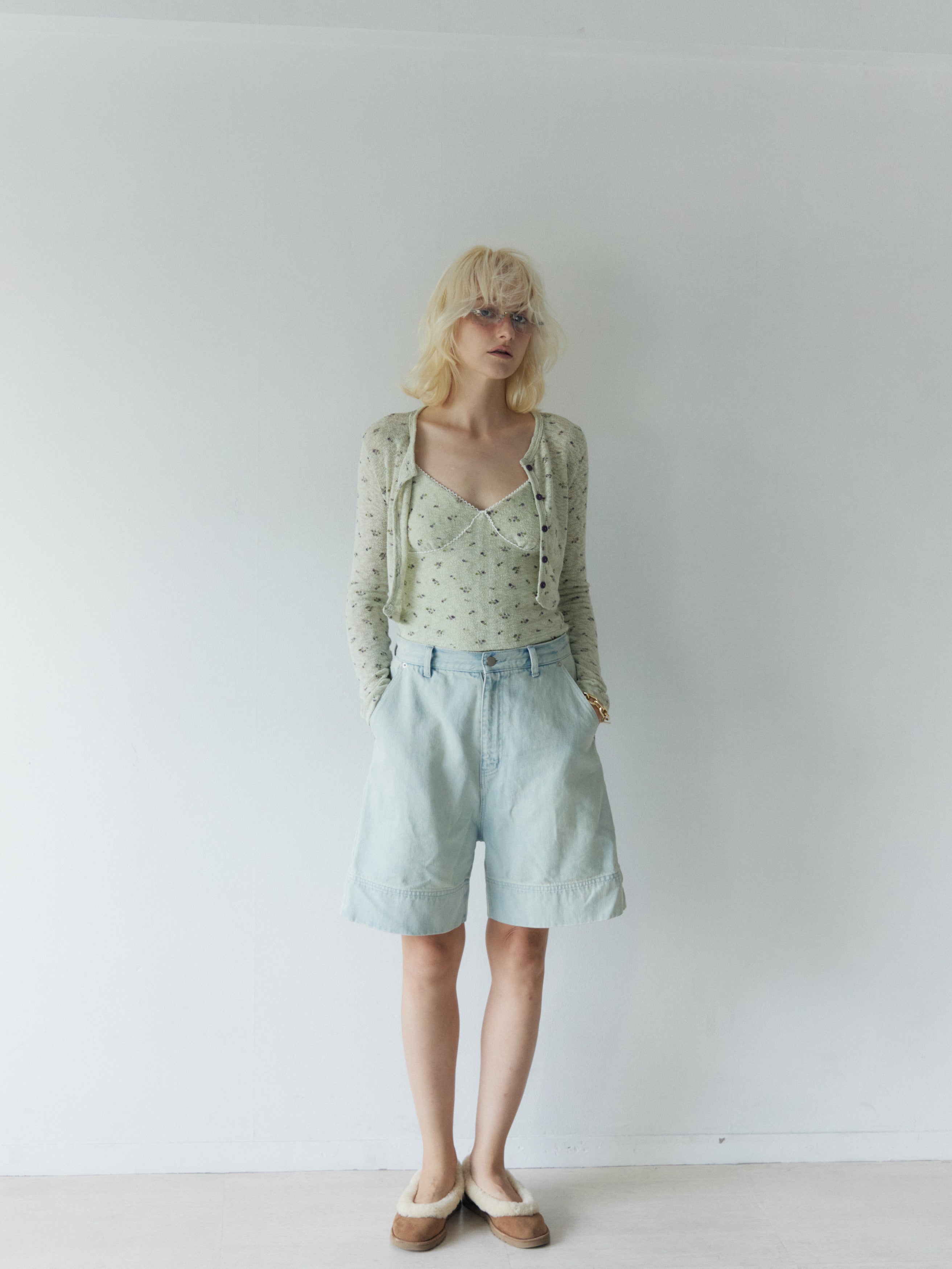 ★Relaxed Denim Half Pants