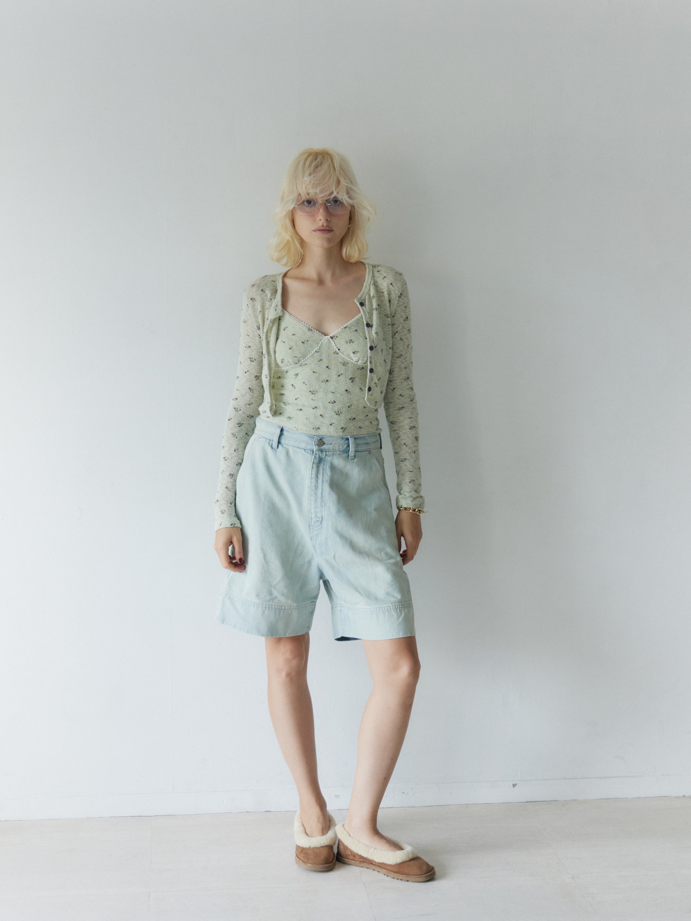★Relaxed Denim Half Pants
