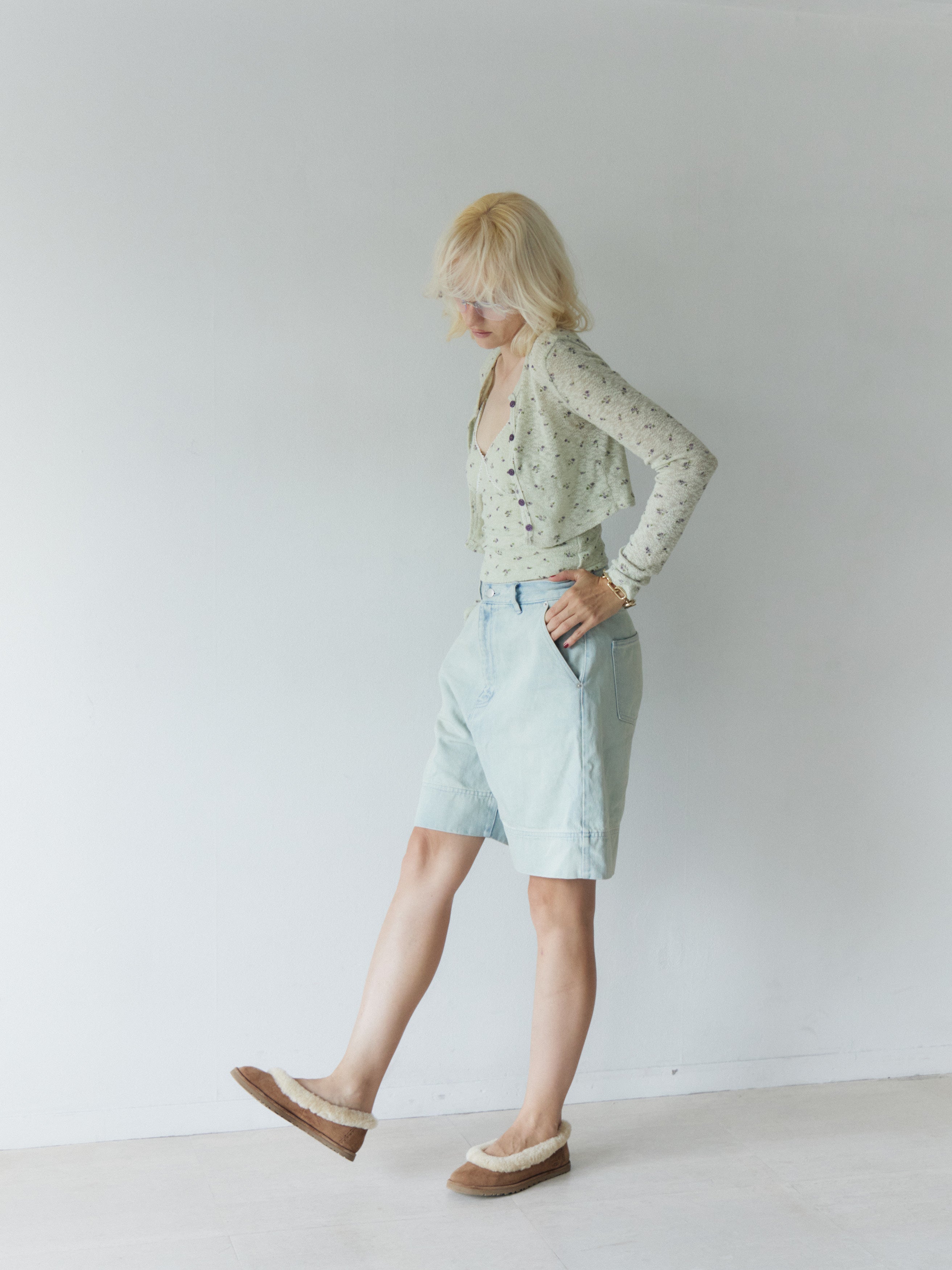 ★Relaxed Denim Half Pants