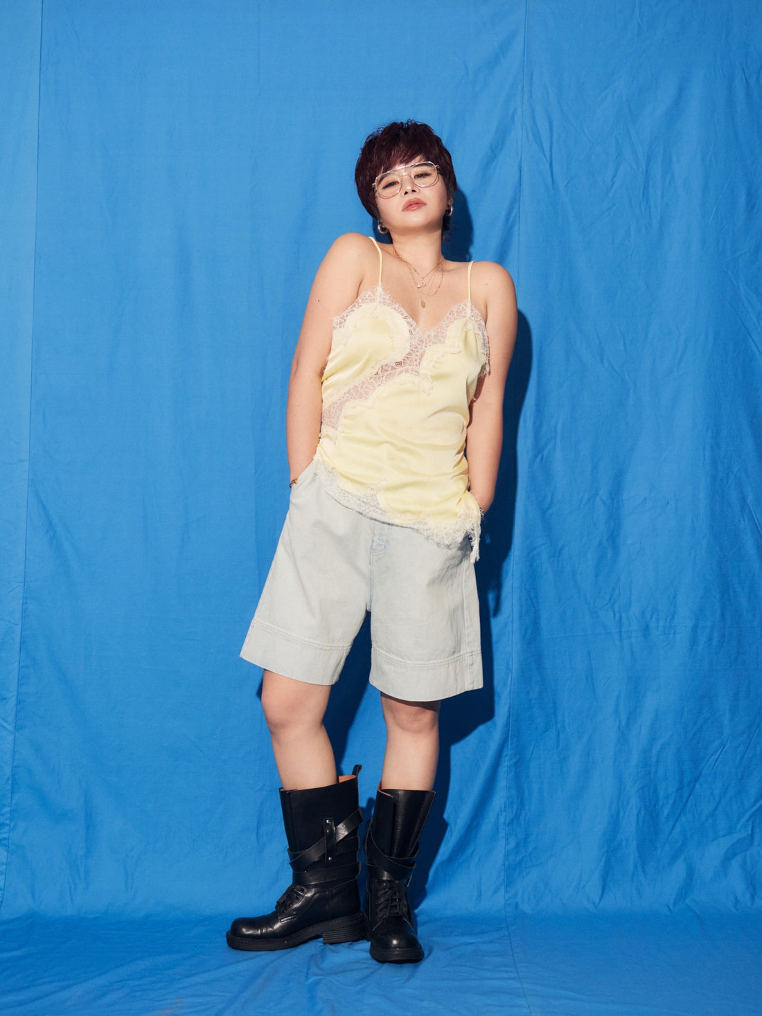 Relaxed Denim Half Pants