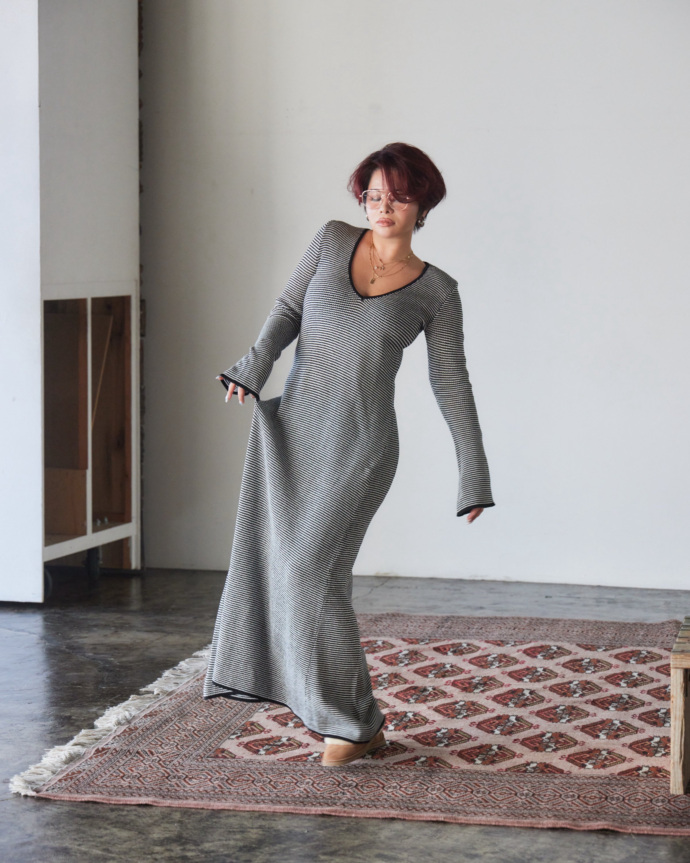 Wave Knit Maxi Dress