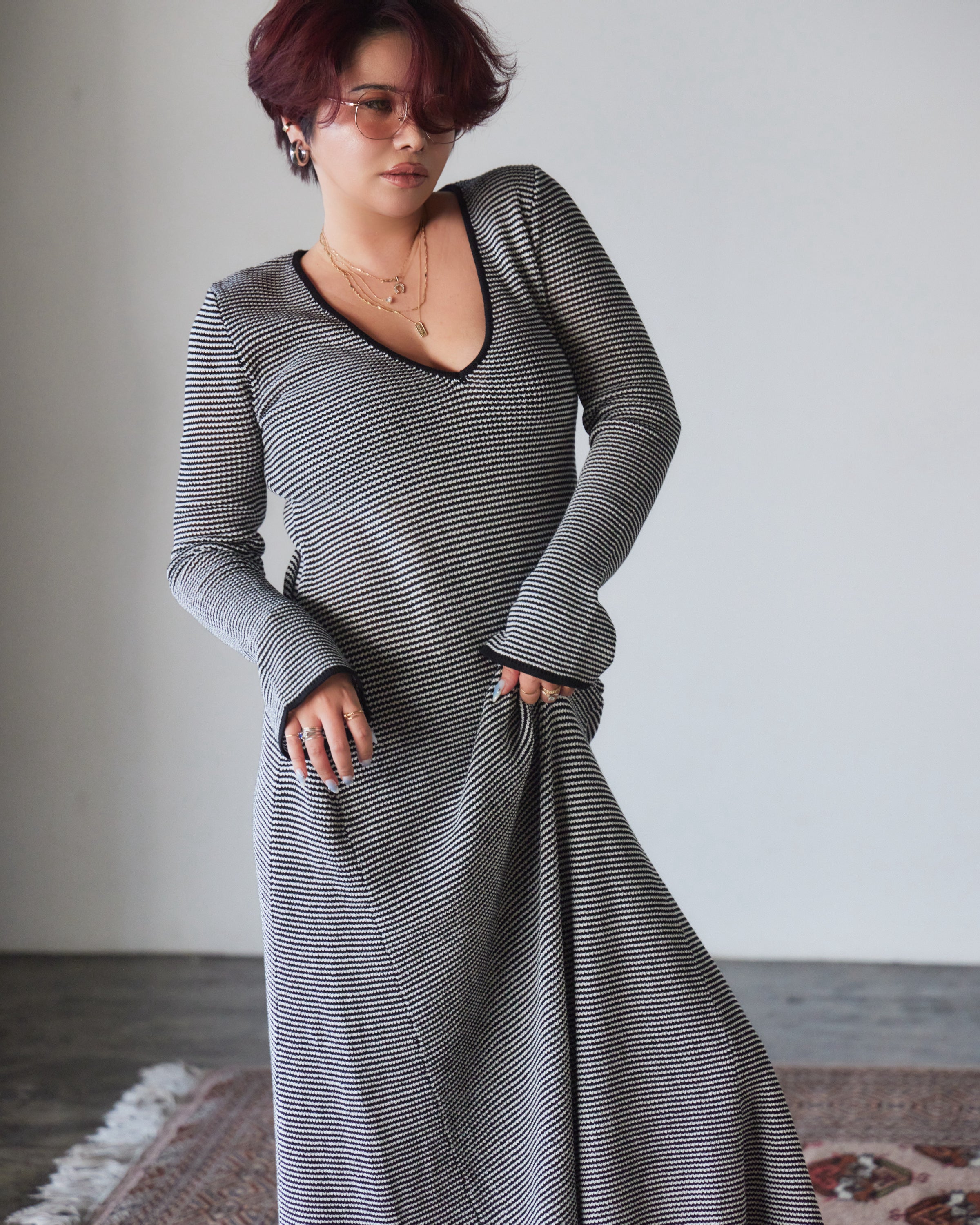 Wave Knit Maxi Dress