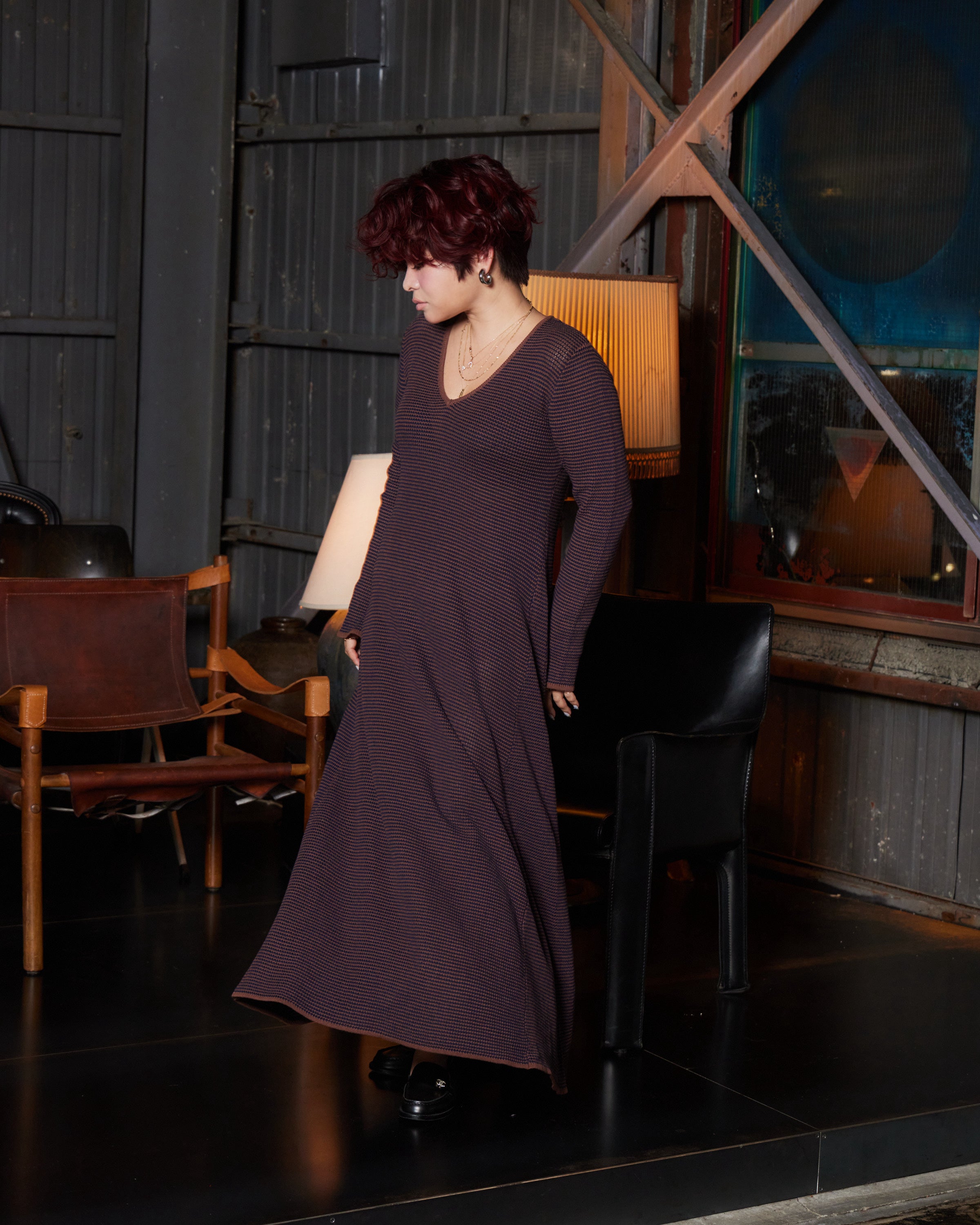 Wave Knit Maxi Dress