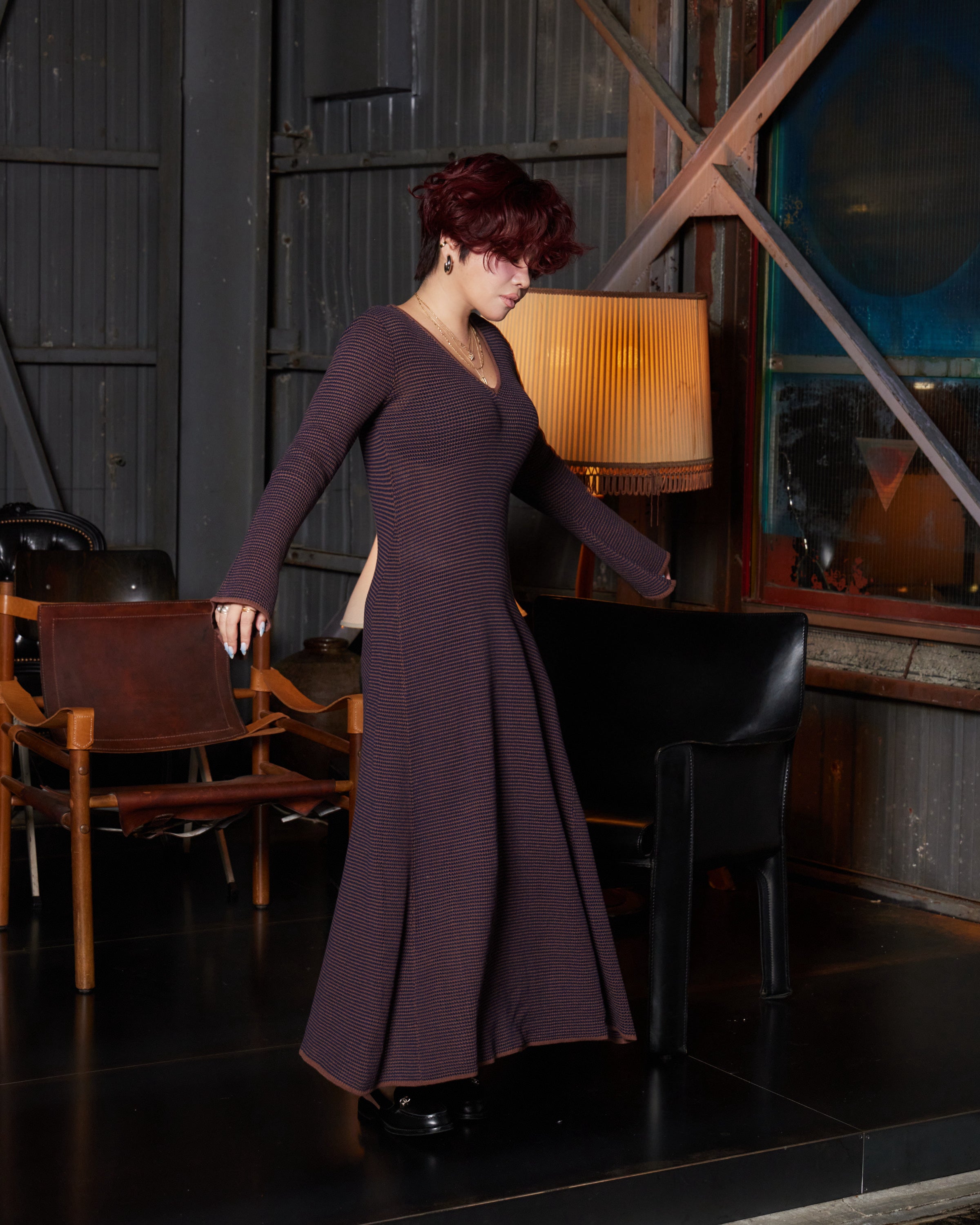 Wave Knit Maxi Dress