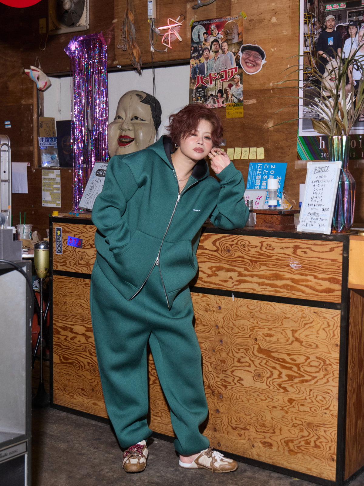 Double Face Logo Pants