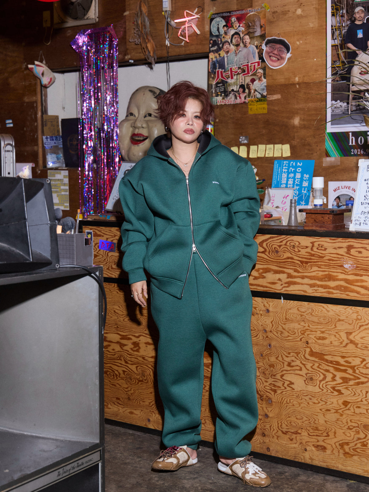Double Face Logo Pants