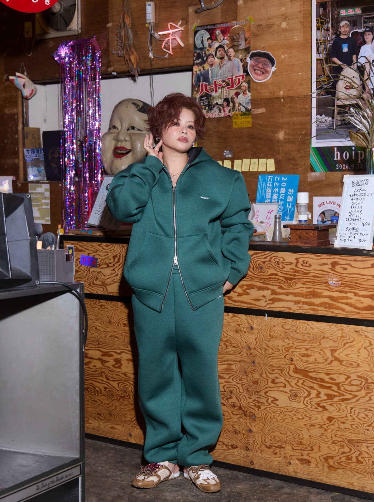 Double Face Logo Pants