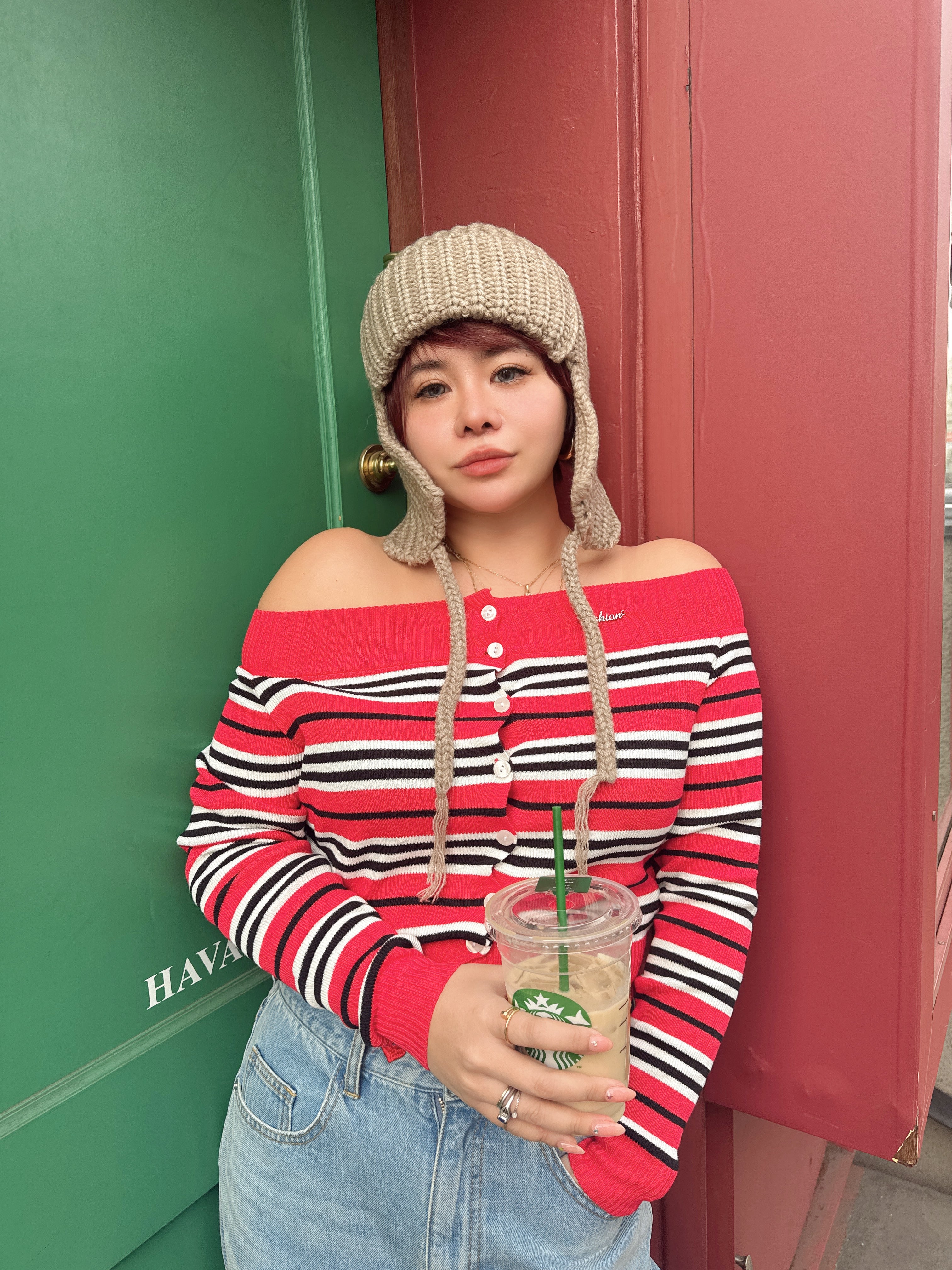 Rib Knit Earflap Beanie