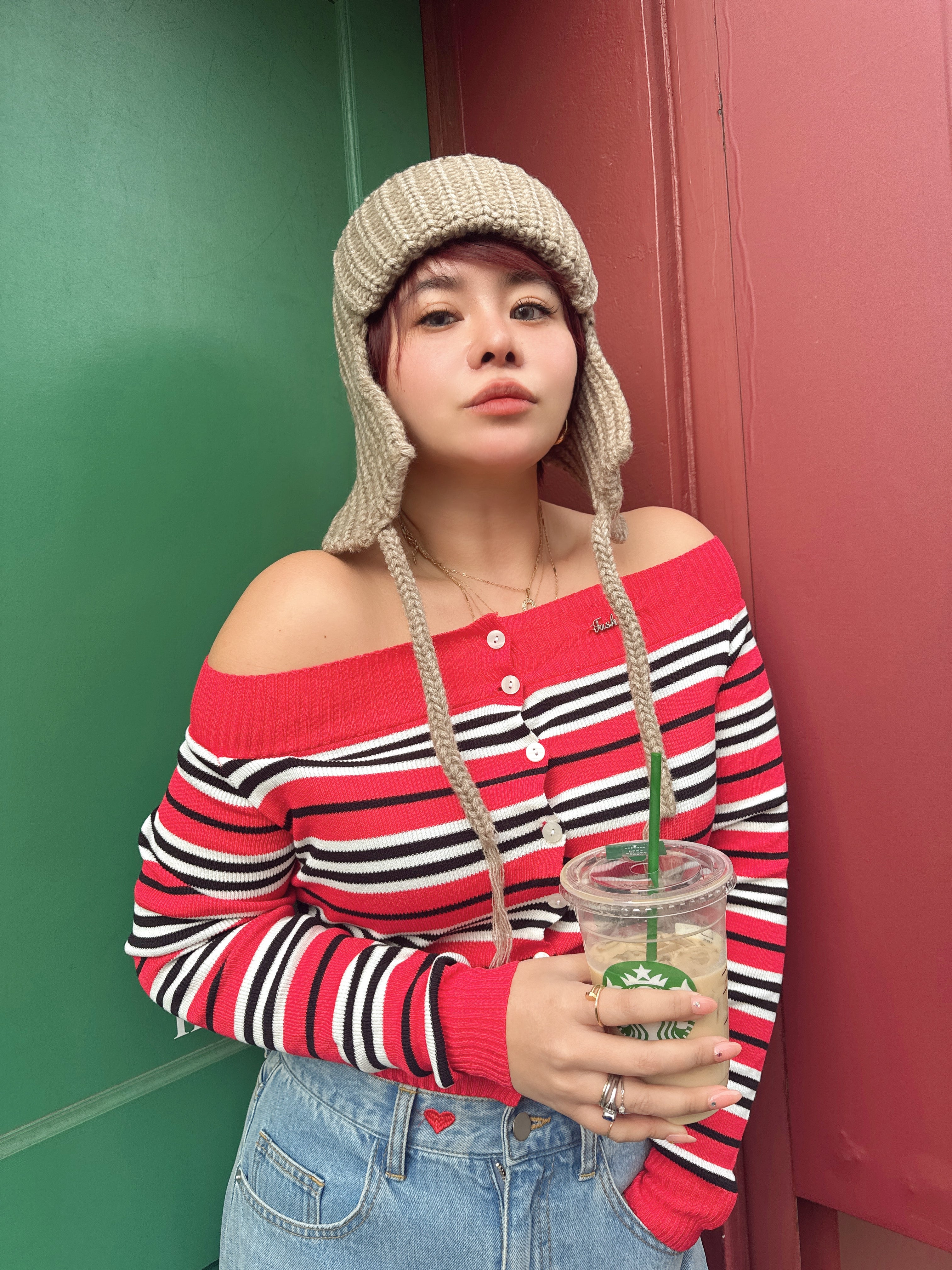 Rib Knit Earflap Beanie