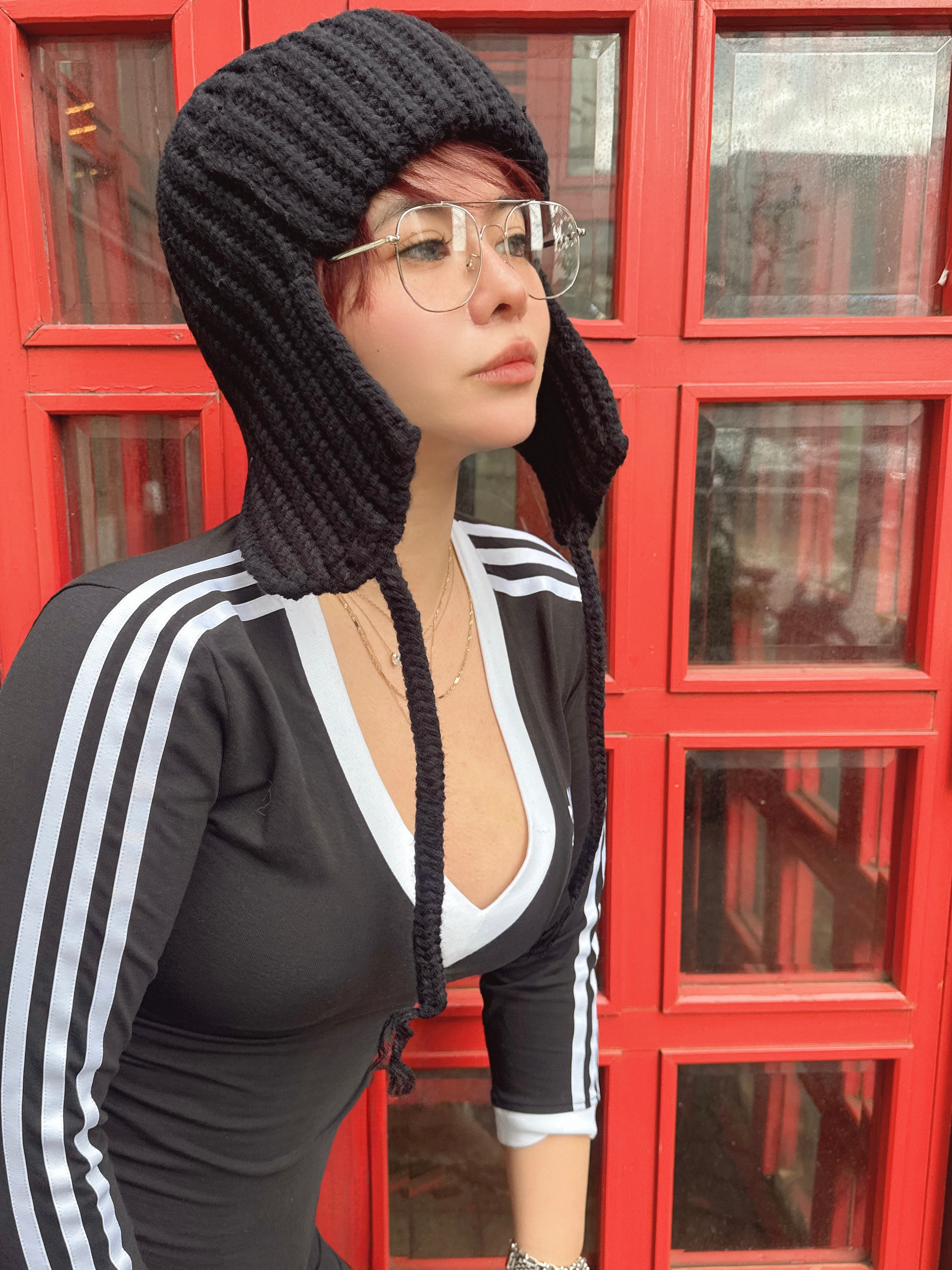 Rib Knit Earflap Beanie