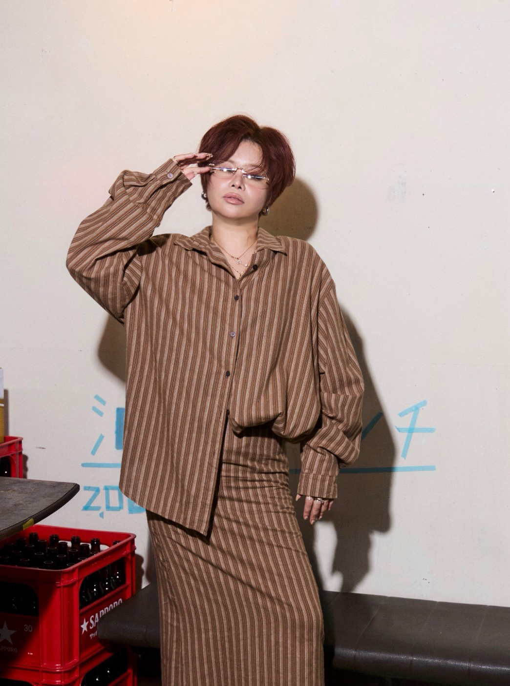 Vintage Stripe Oversized Shirt