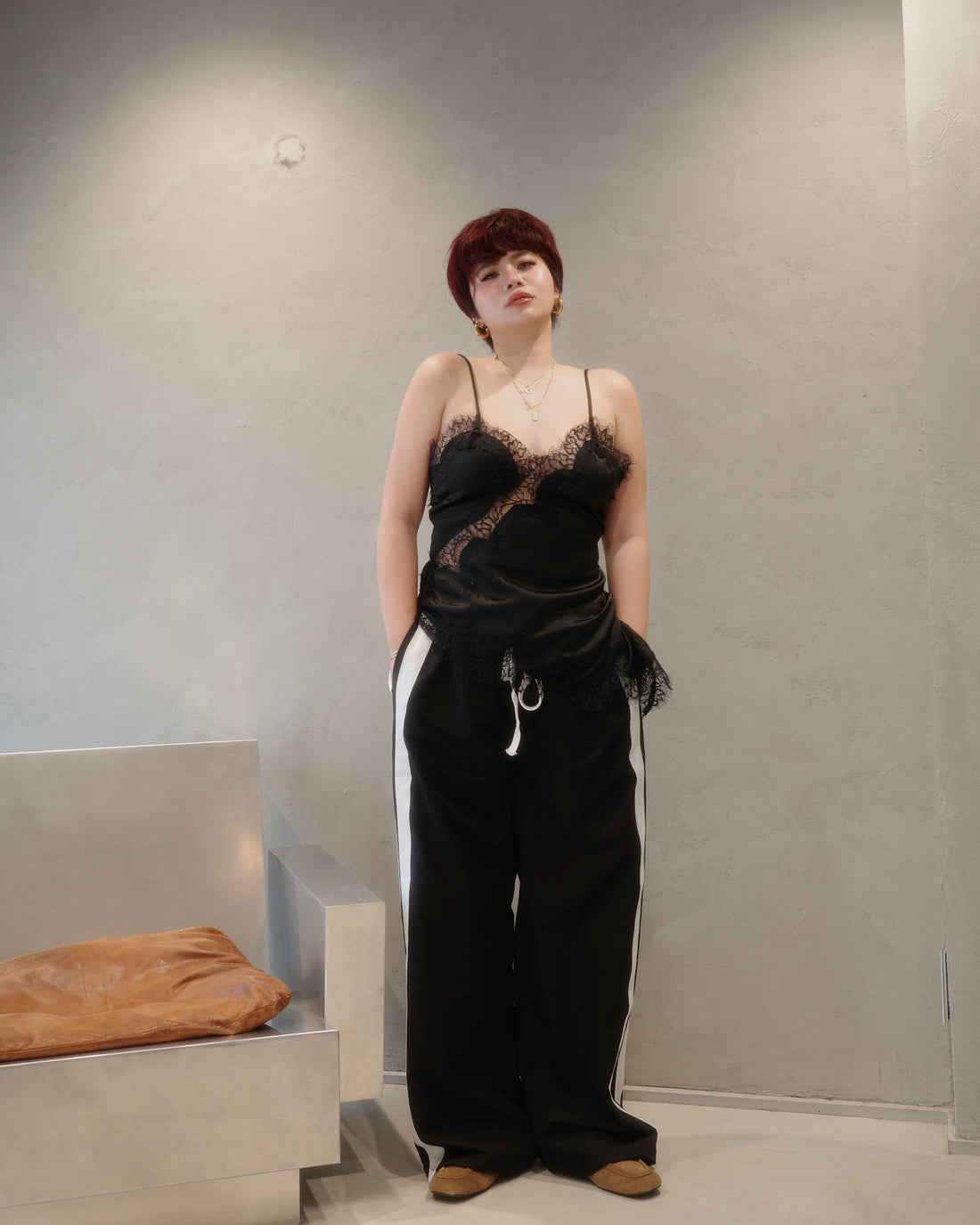 Side Line Track Wide Pants