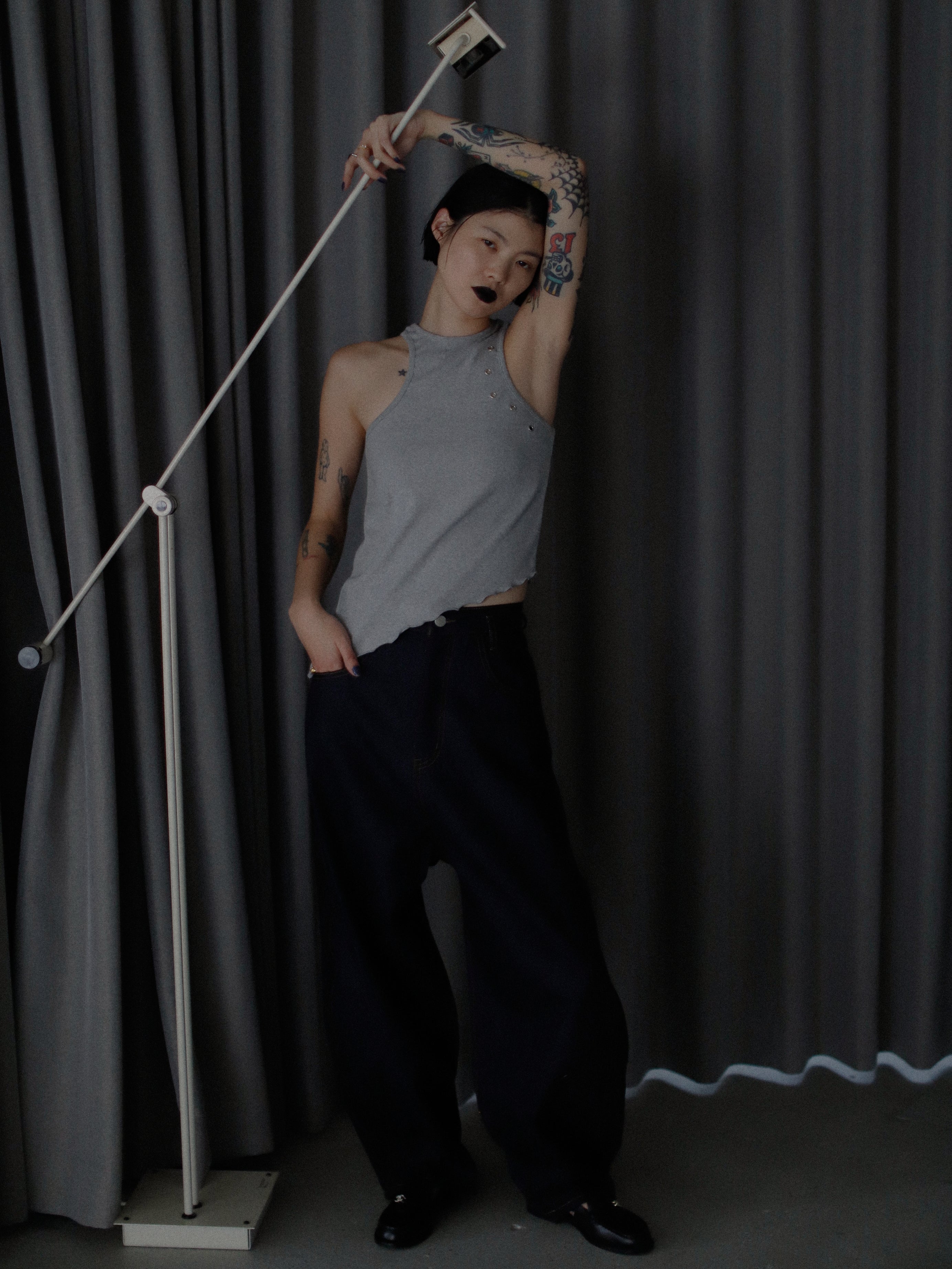 Eyelet Slim Tank Top