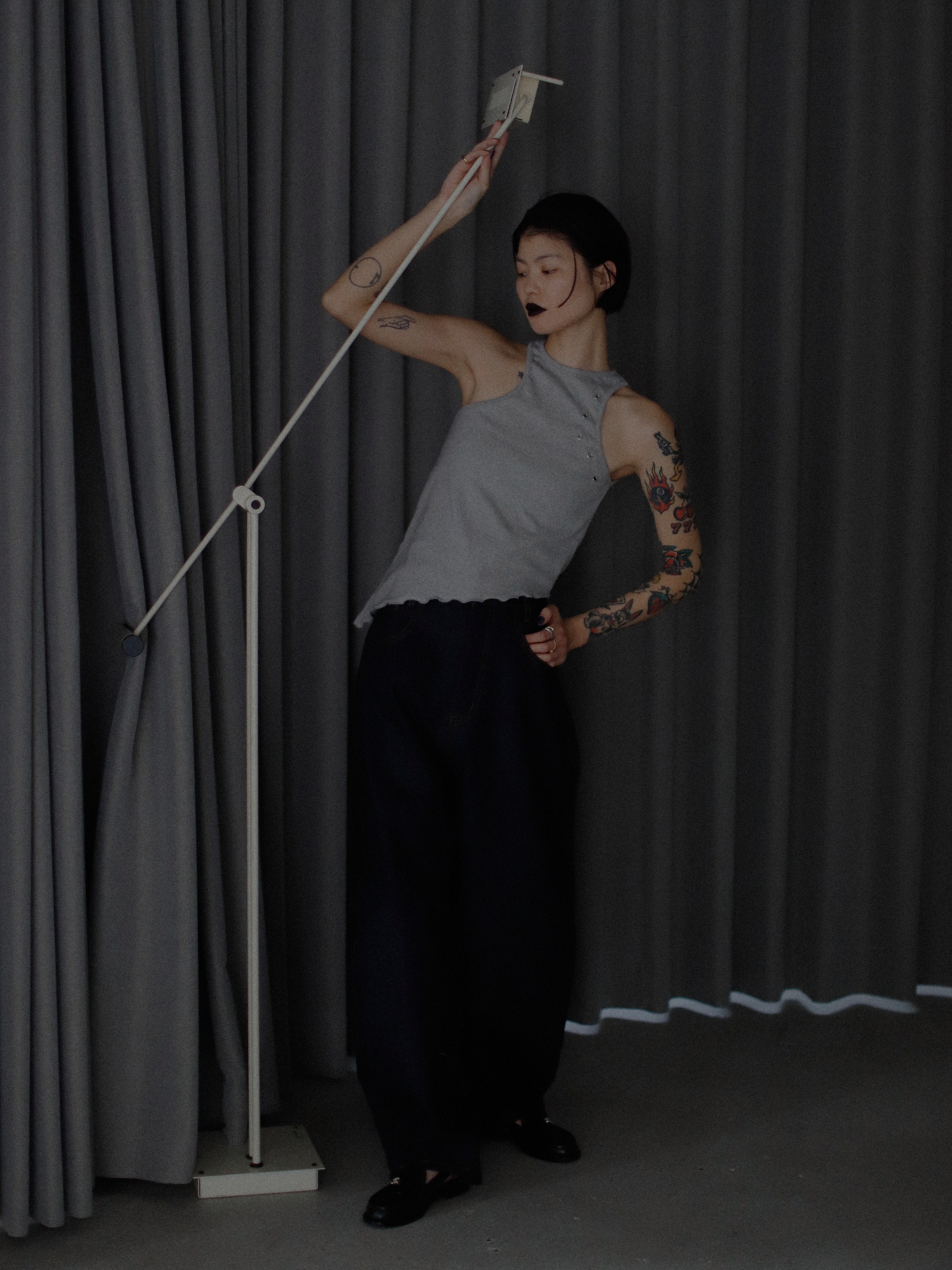Eyelet Slim Tank Top
