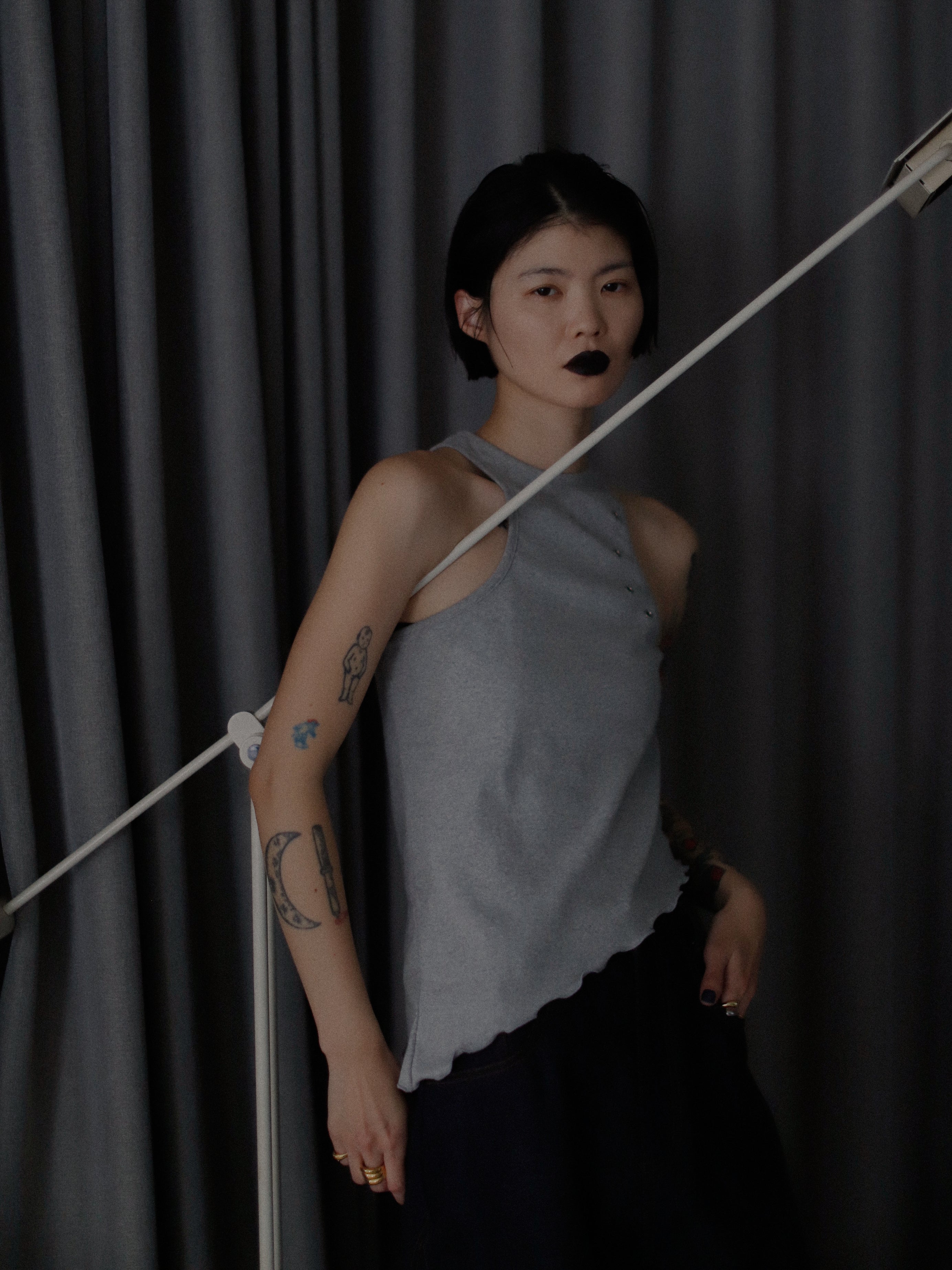 Eyelet Slim Tank Top