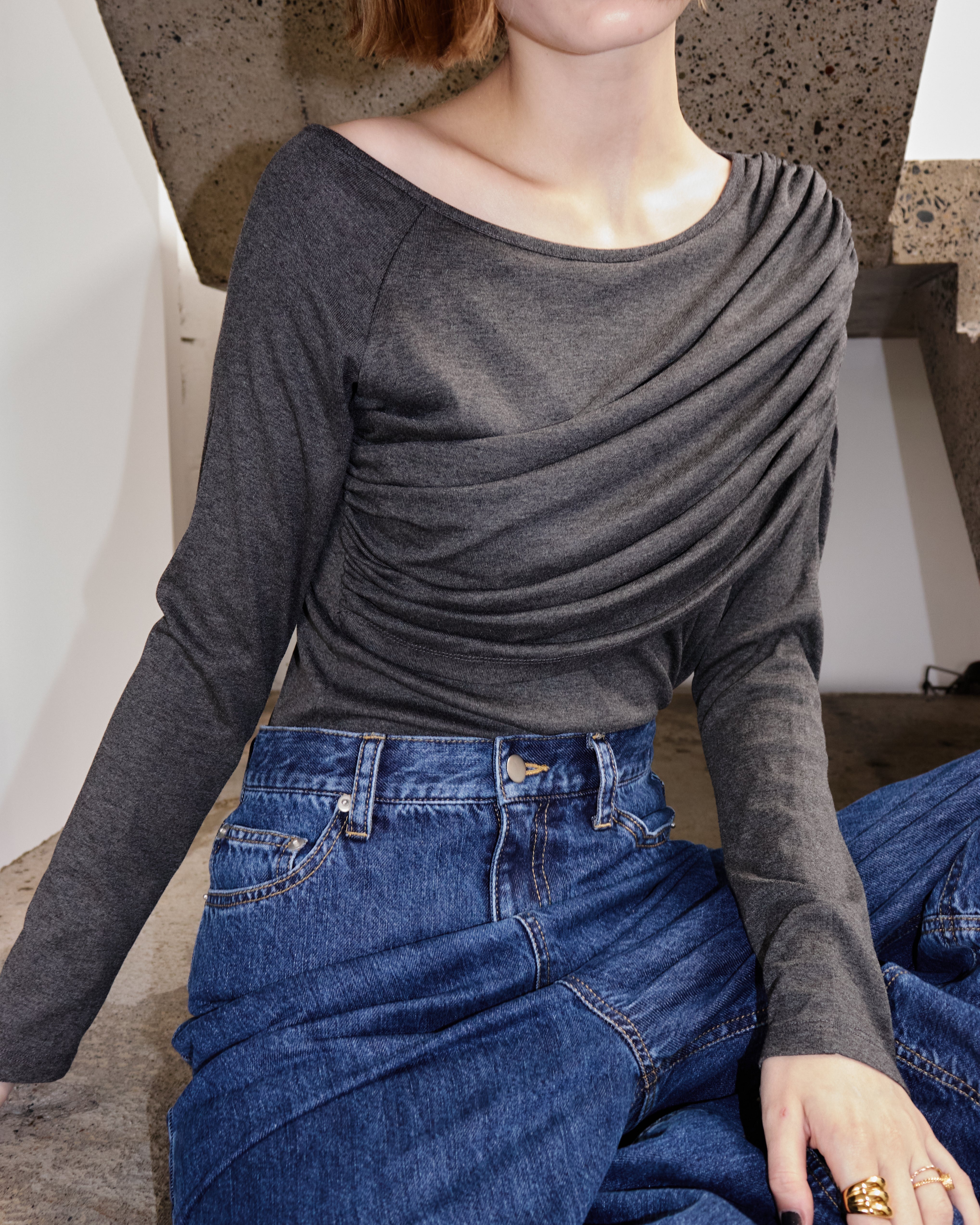 Drape One-Shoulder Tops