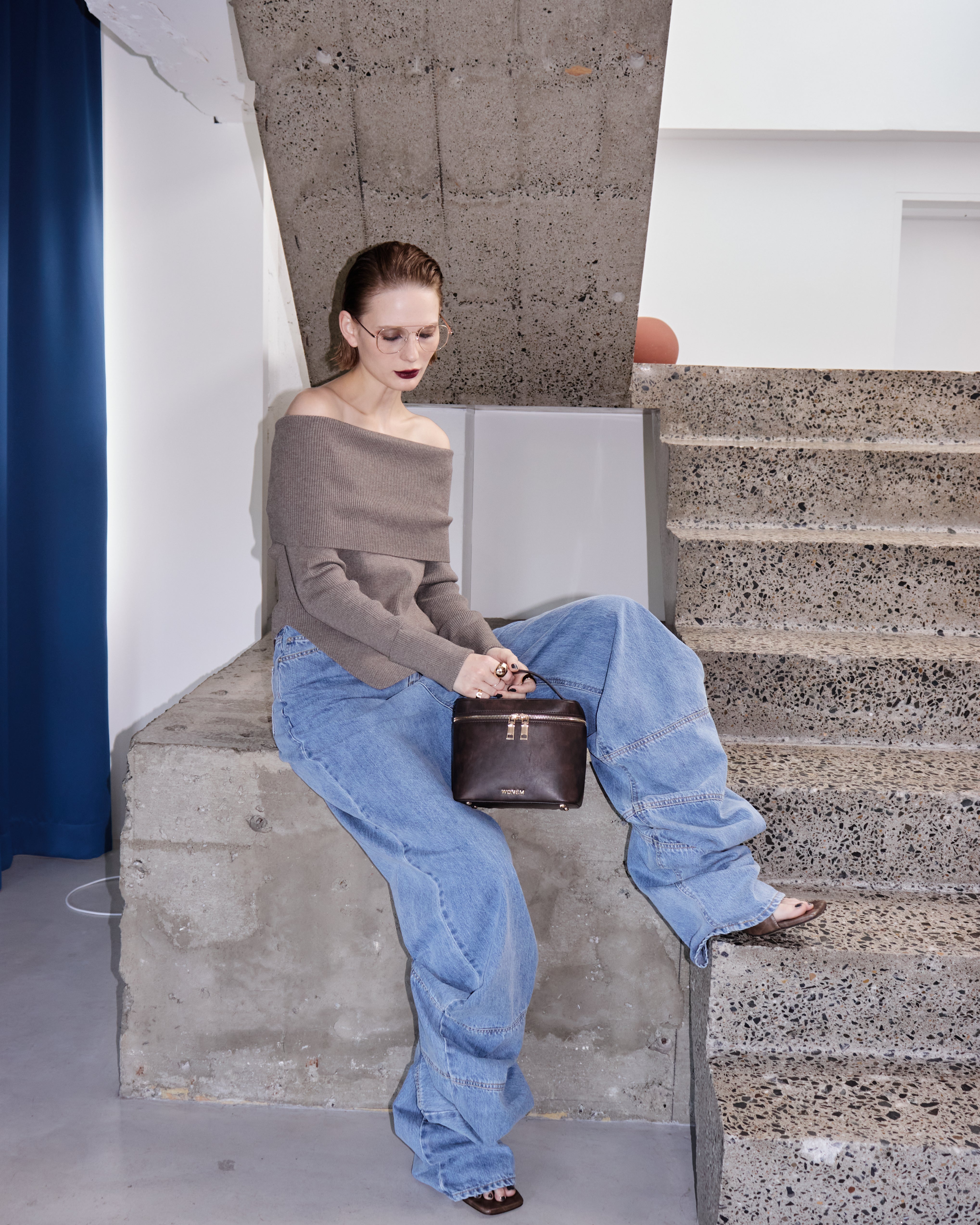 Sculpted Off-Shoulder Knit
