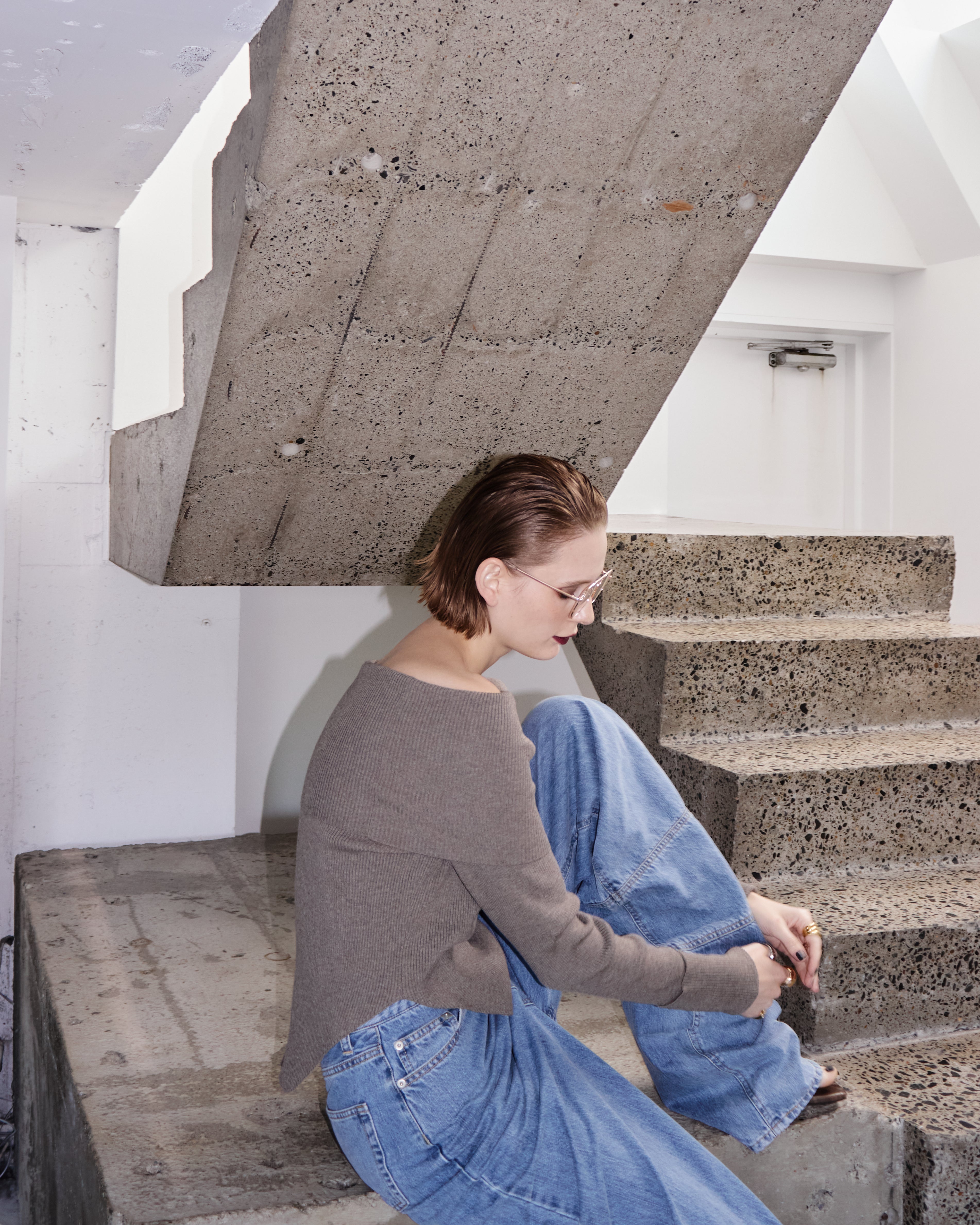 Sculpted Off-Shoulder Knit