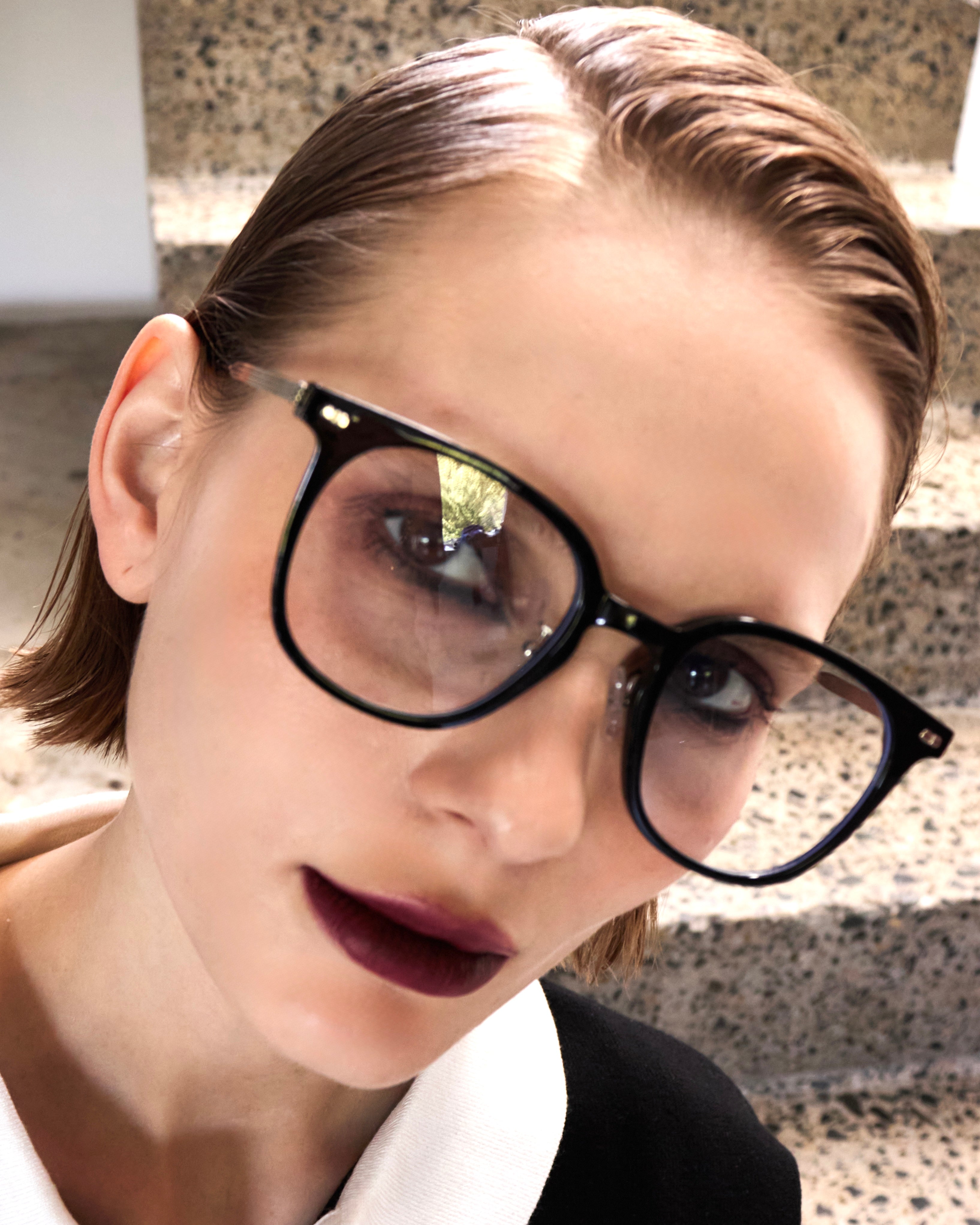 【W.E.Y】Matal Line Square Optical