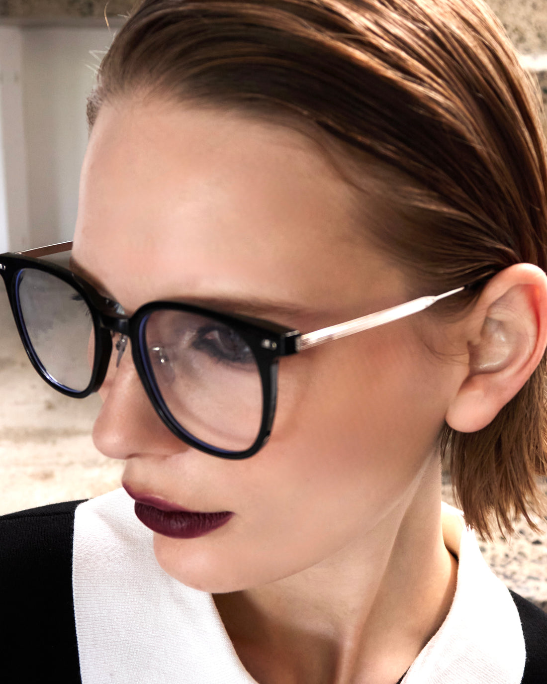 【W.E.Y】Matal Line Square Optical