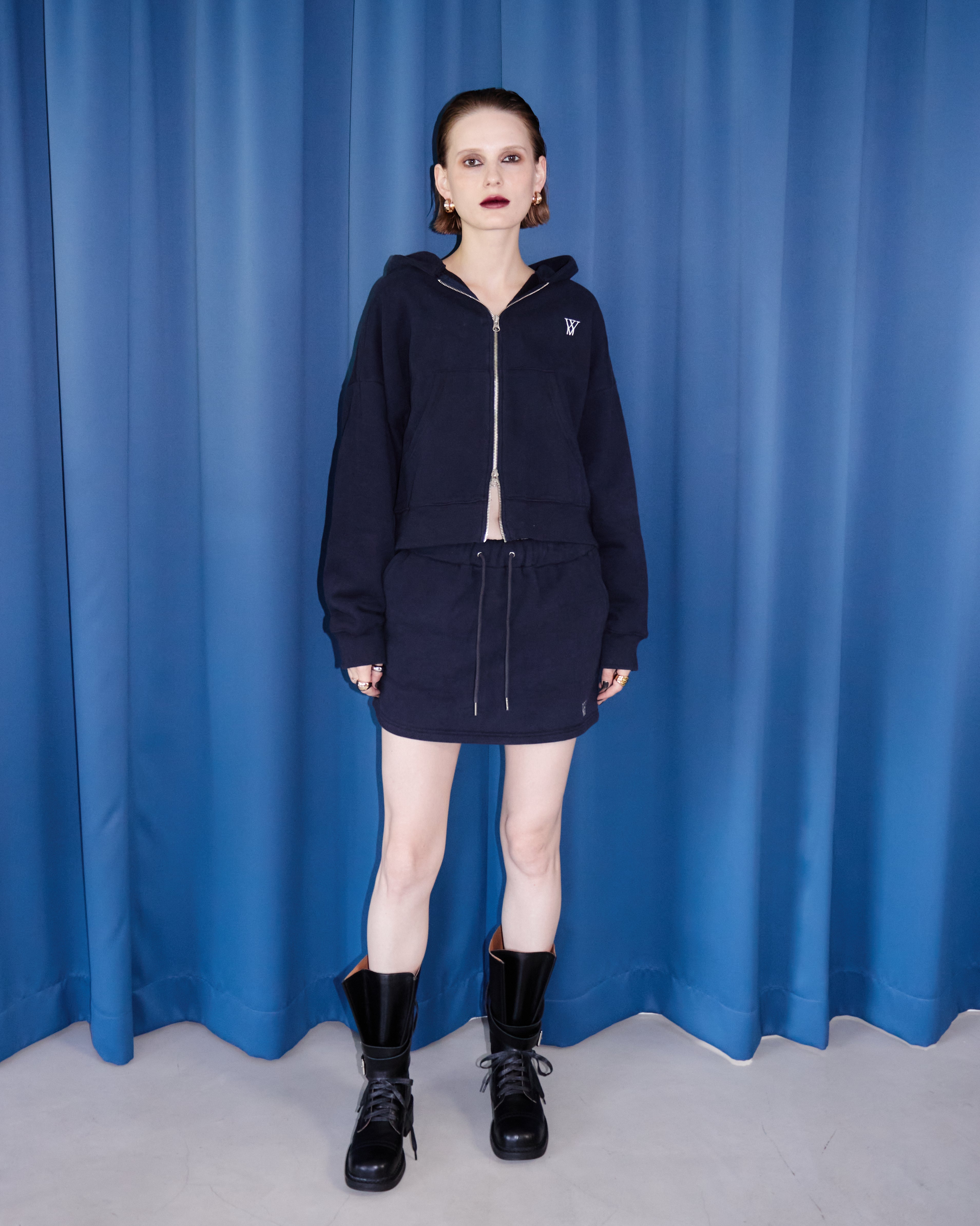 WM Logo Double Zip Hoodie