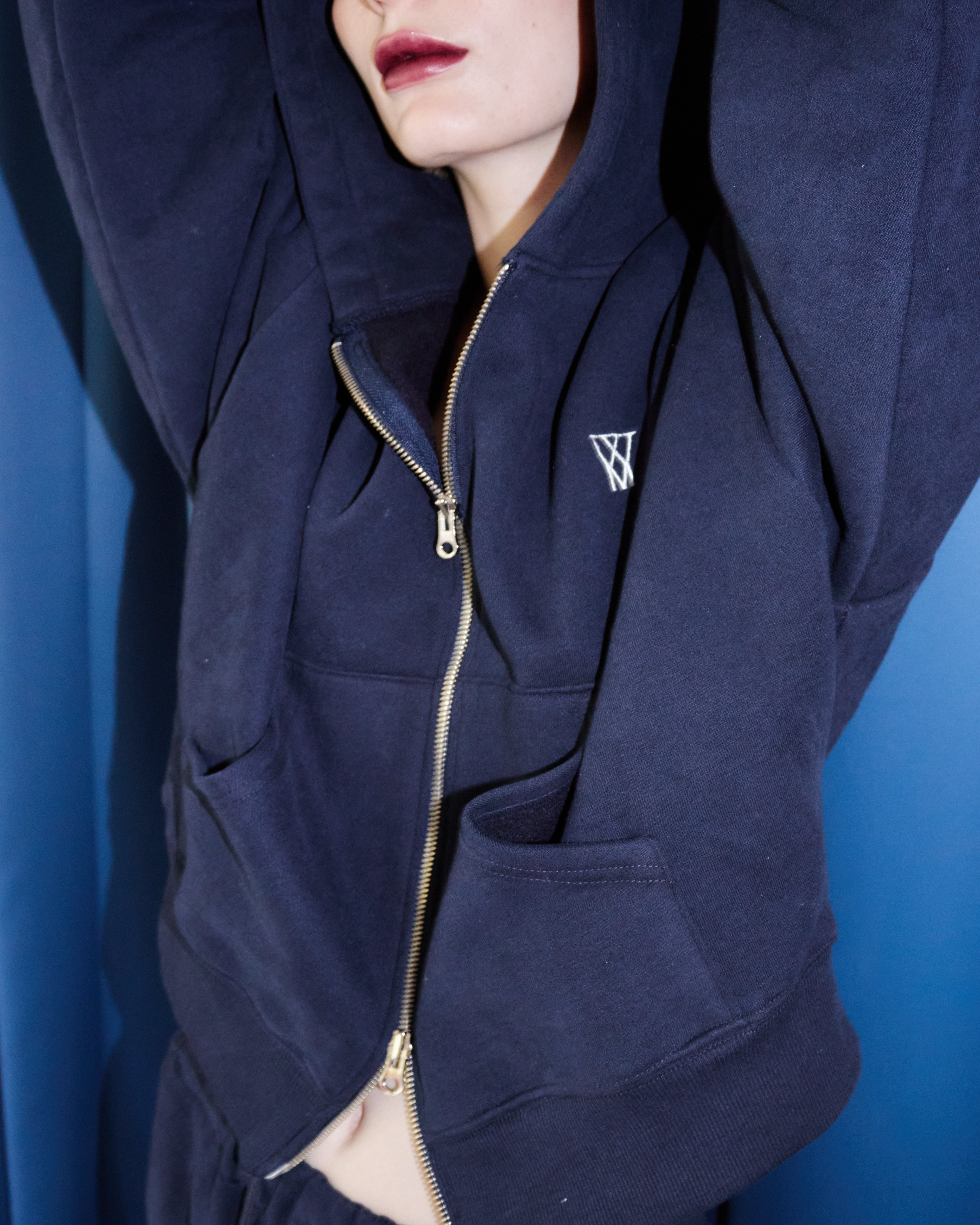 WM Logo Double Zip Hoodie