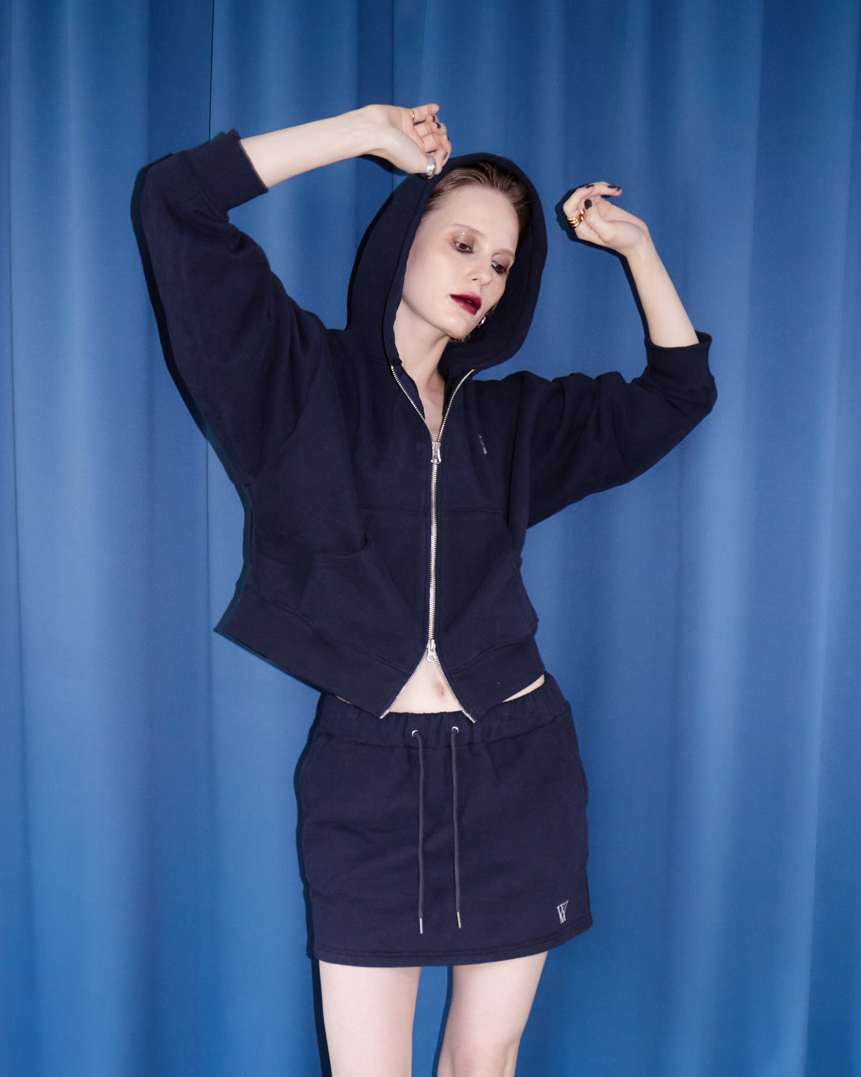 WM Logo Double Zip Hoodie