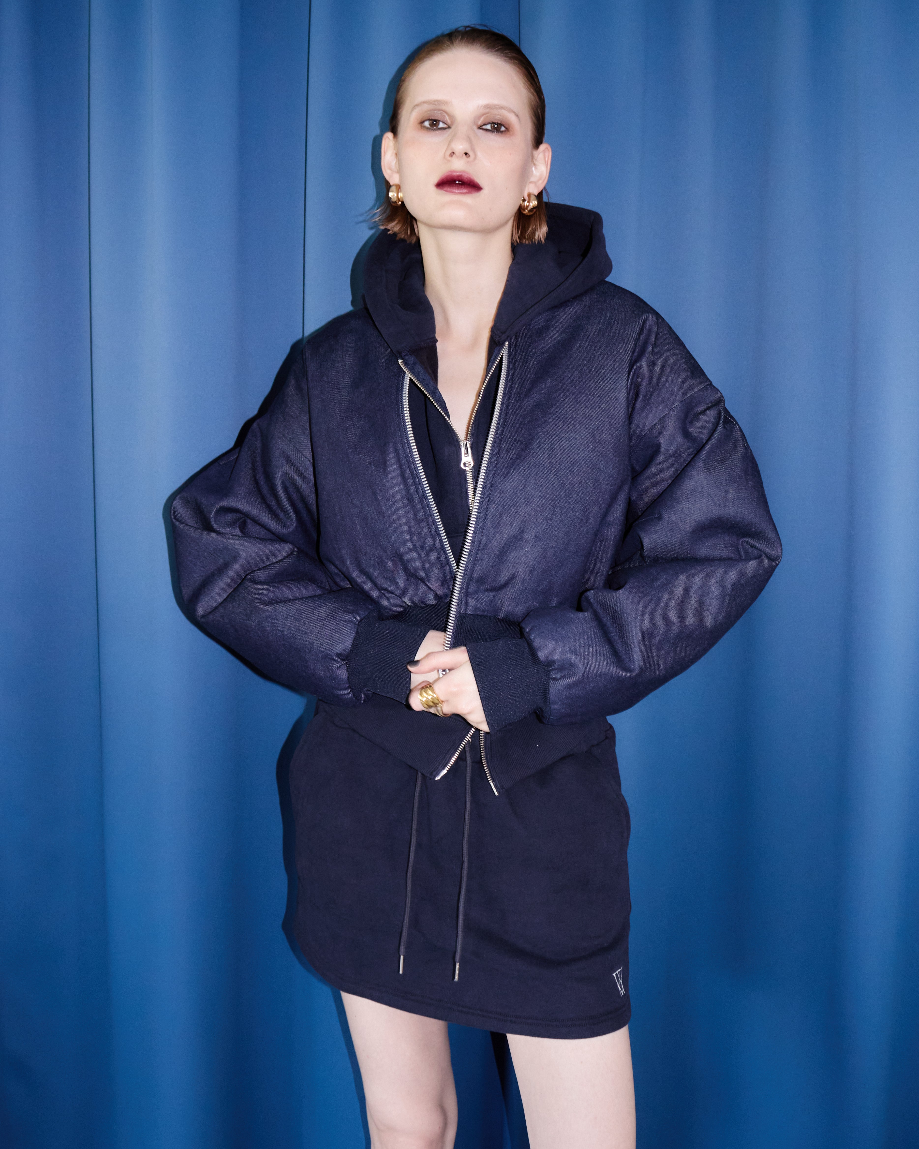 WM Logo Double Zip Hoodie