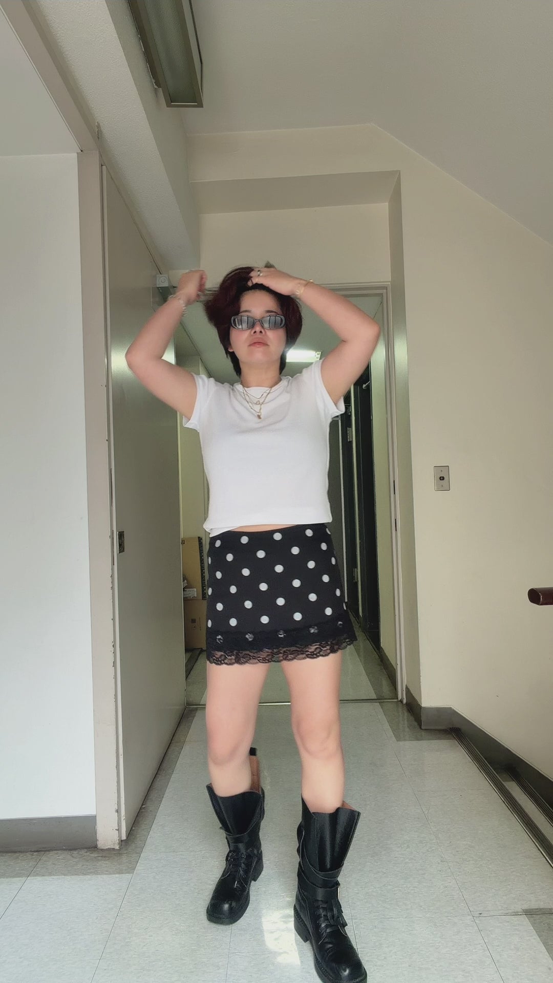 French Dot Mini Skirt
